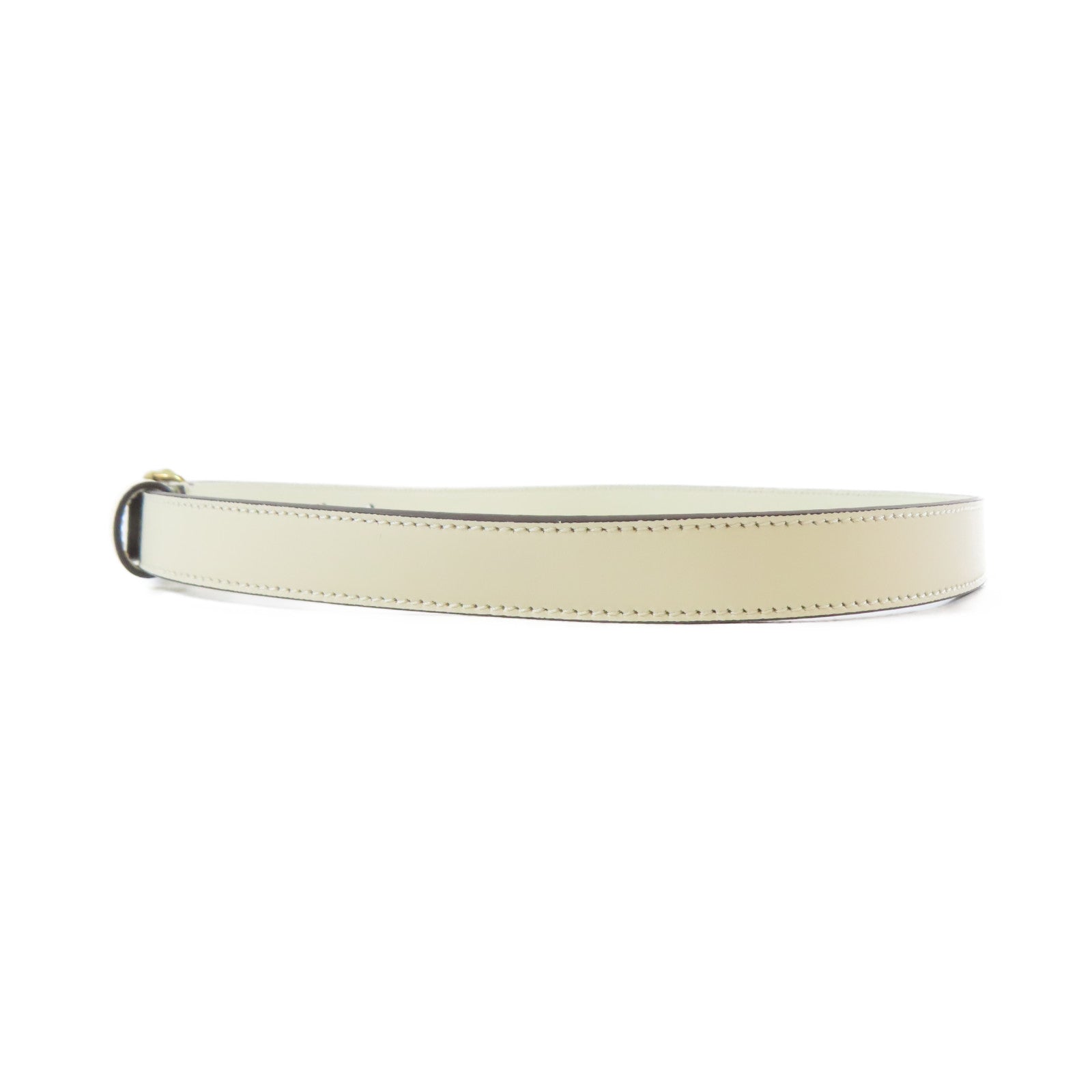 GUCCI 皮革Belt金扣皮帶白色