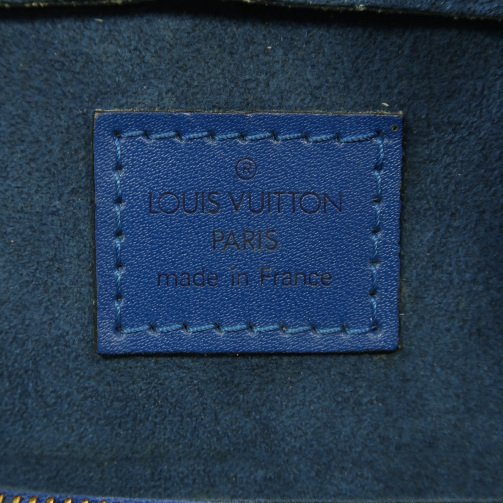 LOUIS VUITTON Epi Pont Neuf金扣手挽袋藍色