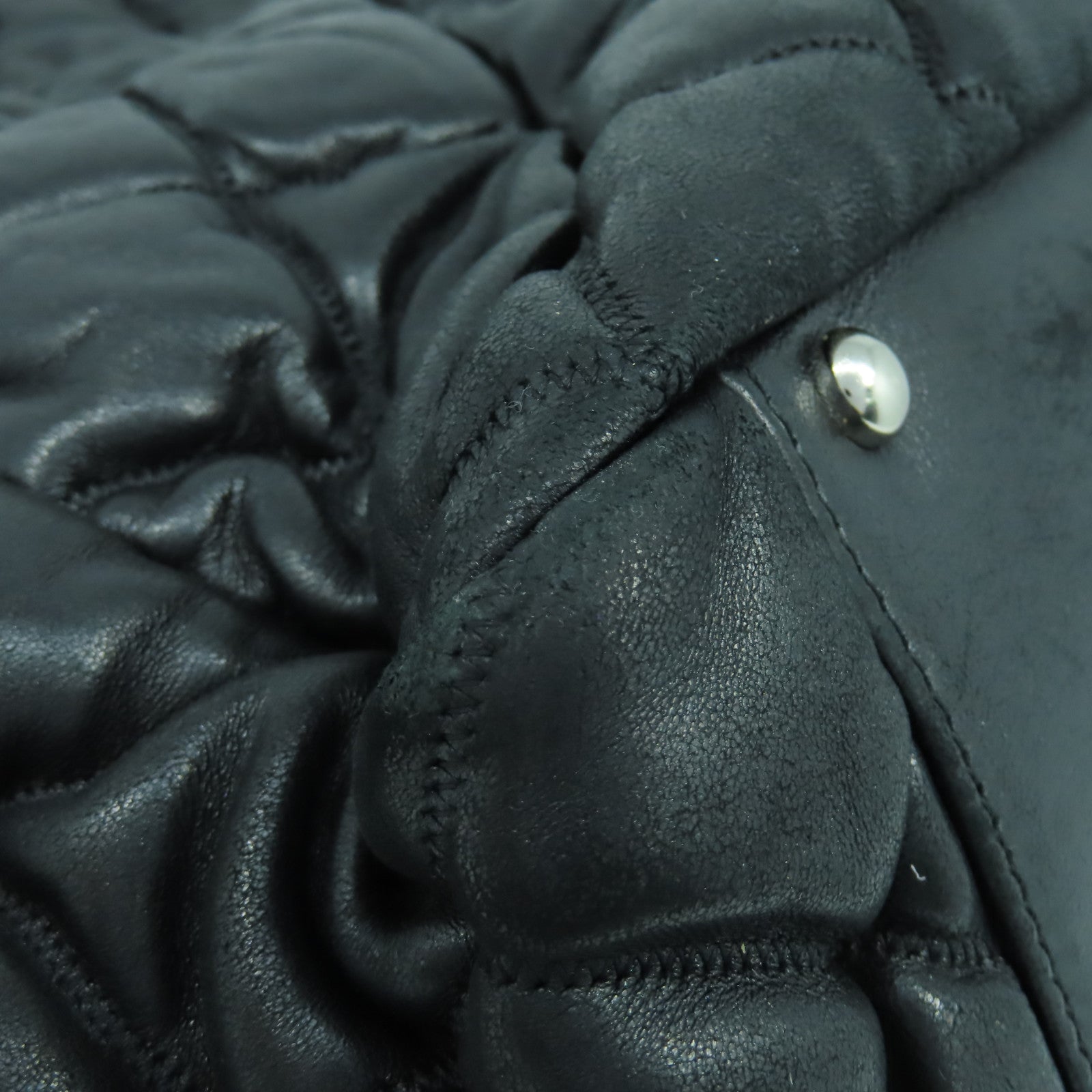 CHANEL 【激減優惠】菱格牛皮皮革Shoulder Bag銀扣鏈帶肩背袋黑色