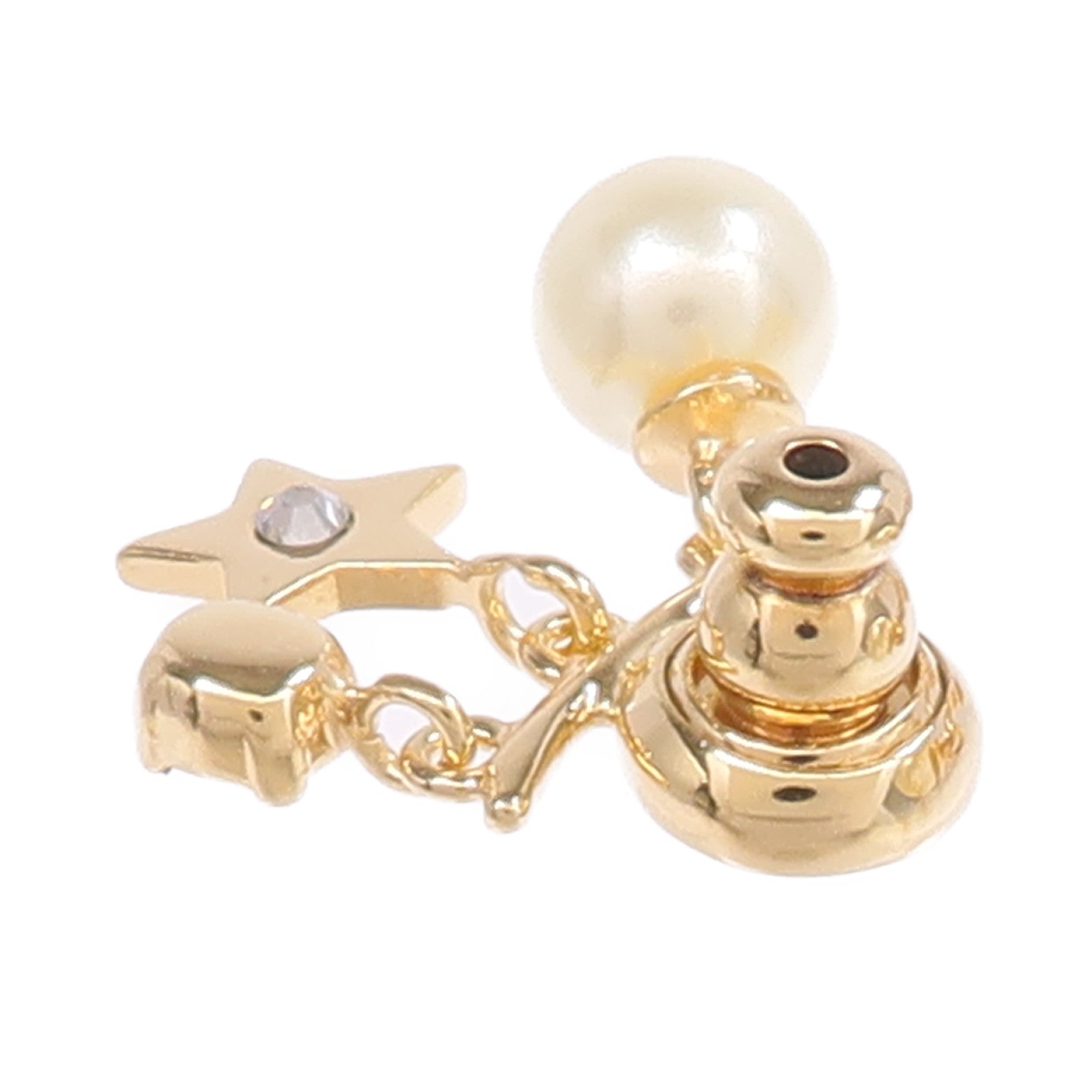 Dior 金屬/水晶Pierced Earring耳環