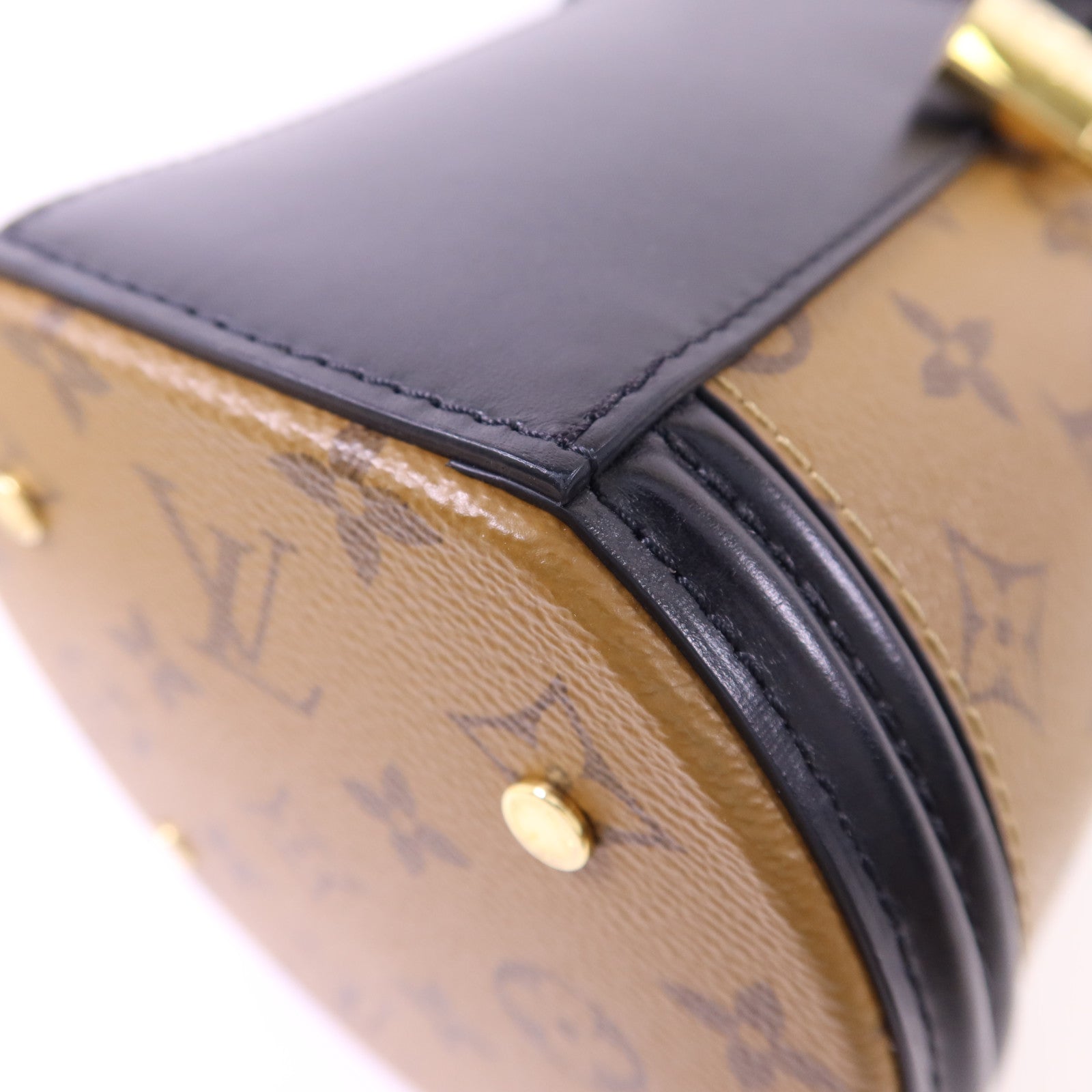 LOUIS VUITTON Monogram Reverse Cannes金扣手挽肩背兩用袋