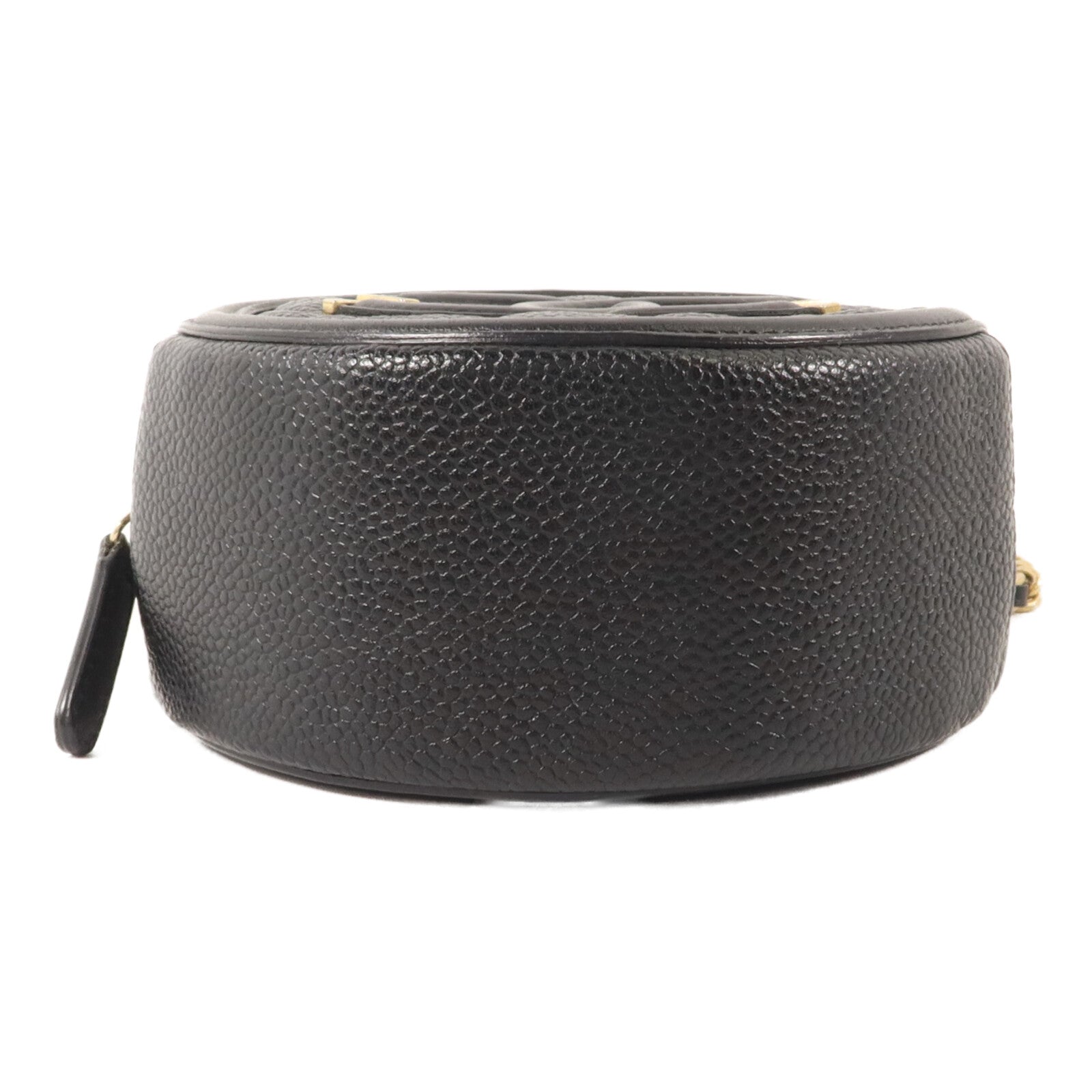 CHANEL 牛皮皮革Round CC Filigree Bag鏈帶肩背袋