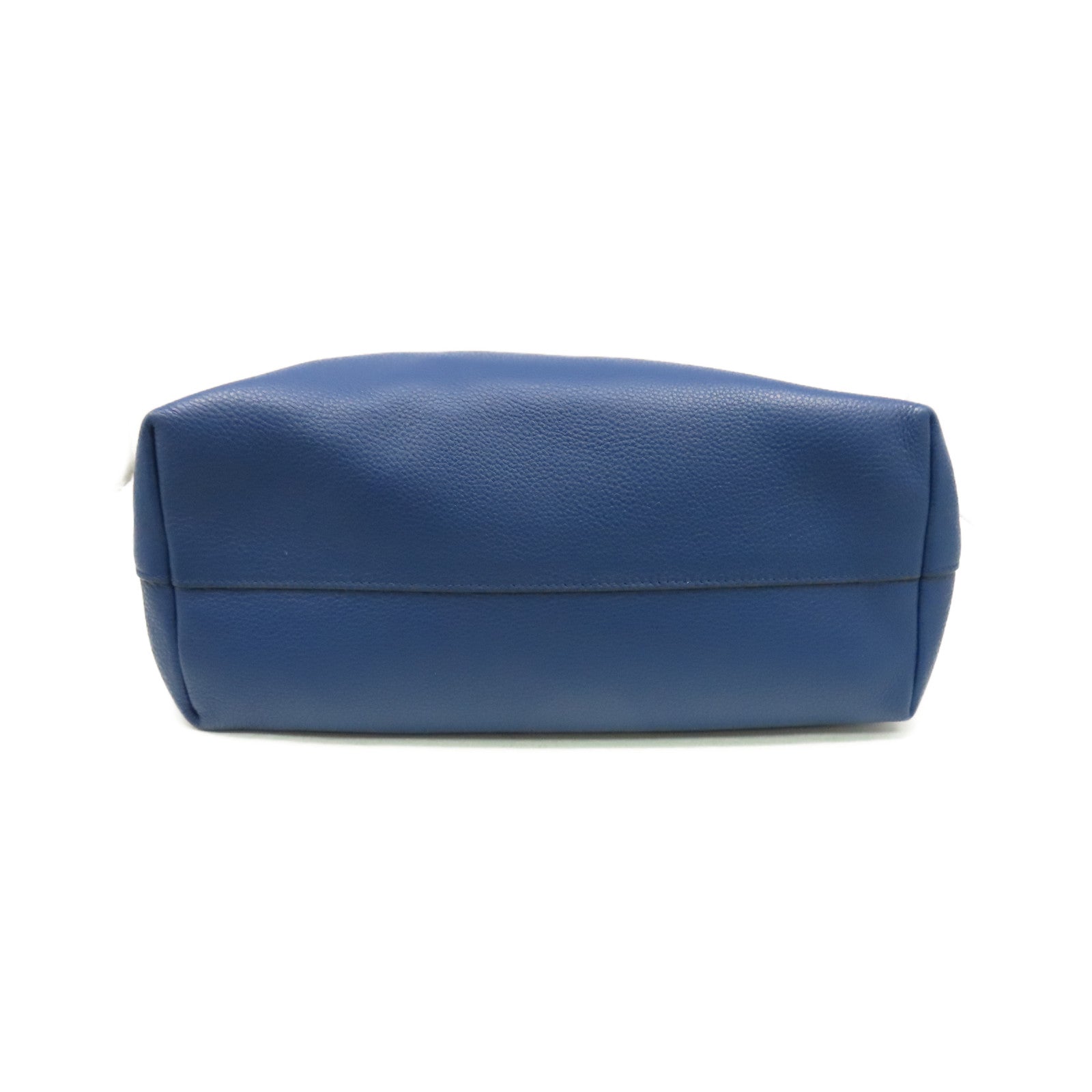 PRADA 【激減優惠】牛皮皮革2Way Shoulder Bag金扣手挽肩背兩用袋藍色