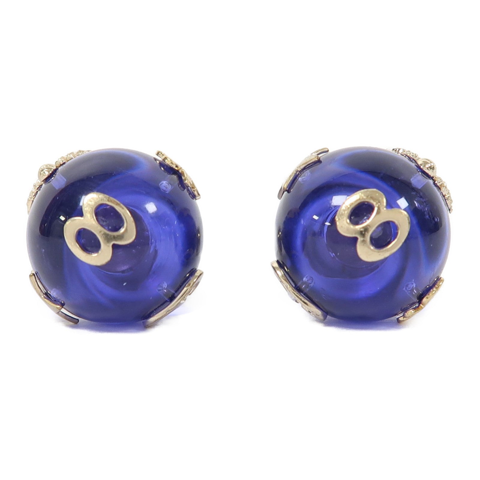 Dior 金屬Earrings耳環藍色/金色