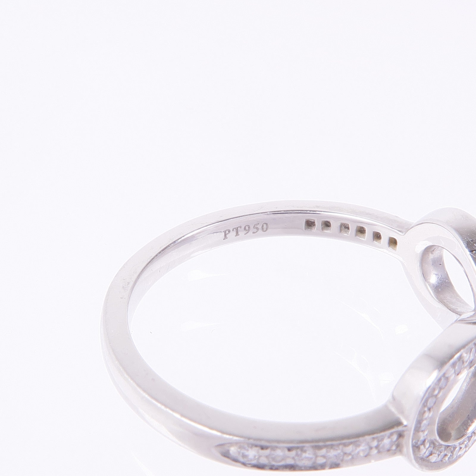 TIFFANY＆CO PT950鉑金Infinity Ring鑽石戒指US#5.75