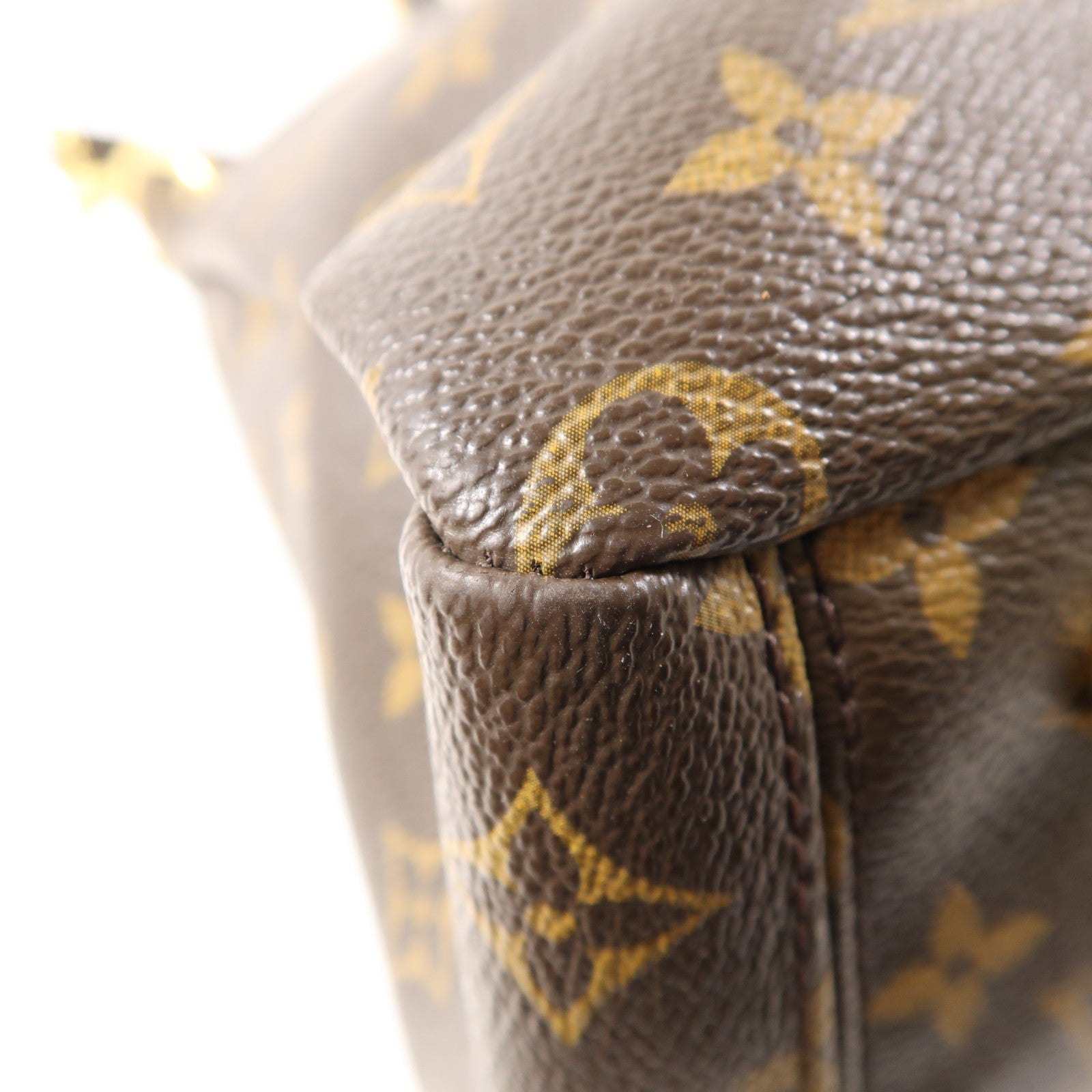LOUIS VUITTON Monogram Pallas金扣手挽肩背兩用袋棕色/紅色