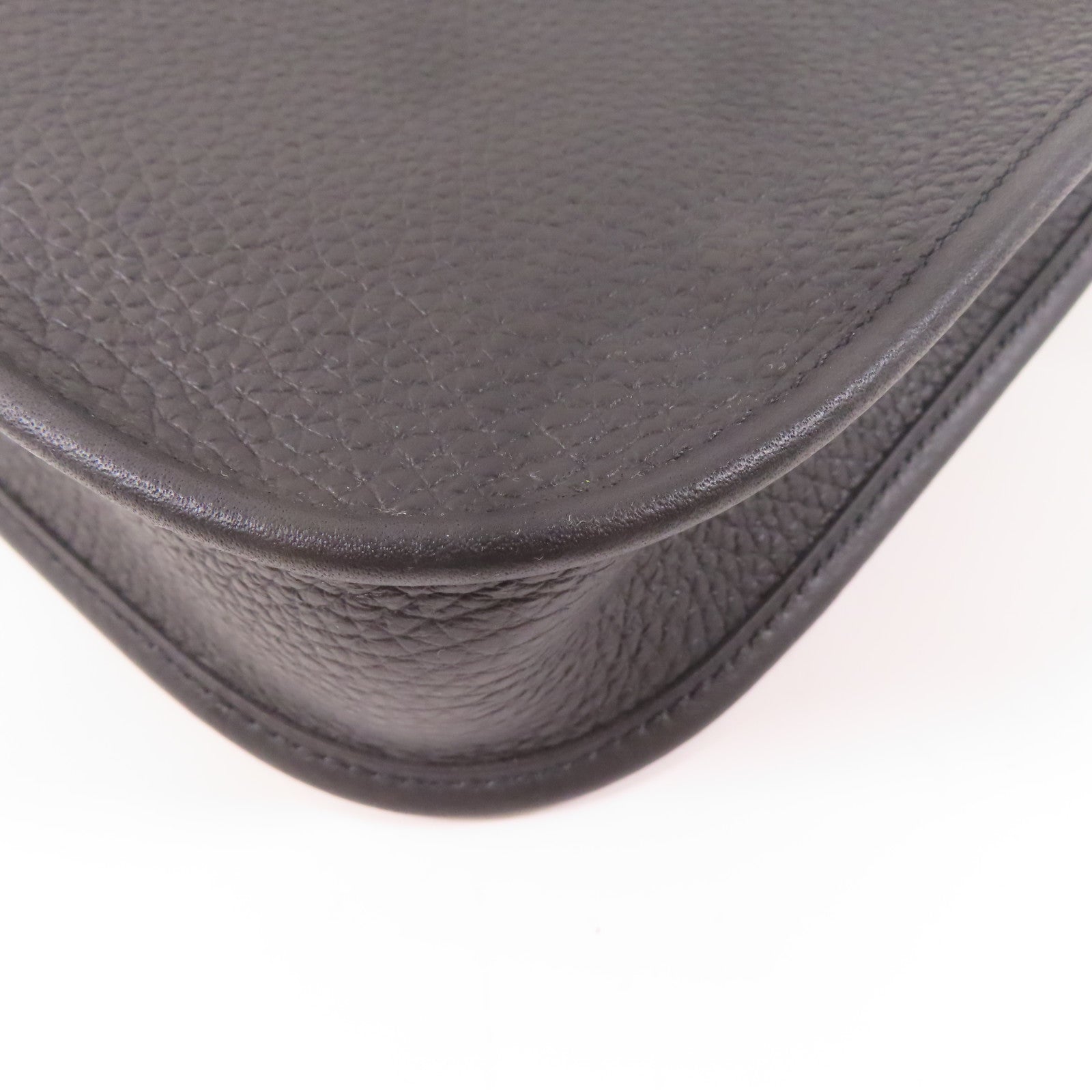 HERMES 皮革Evelyne TPM金扣肩背袋黑色