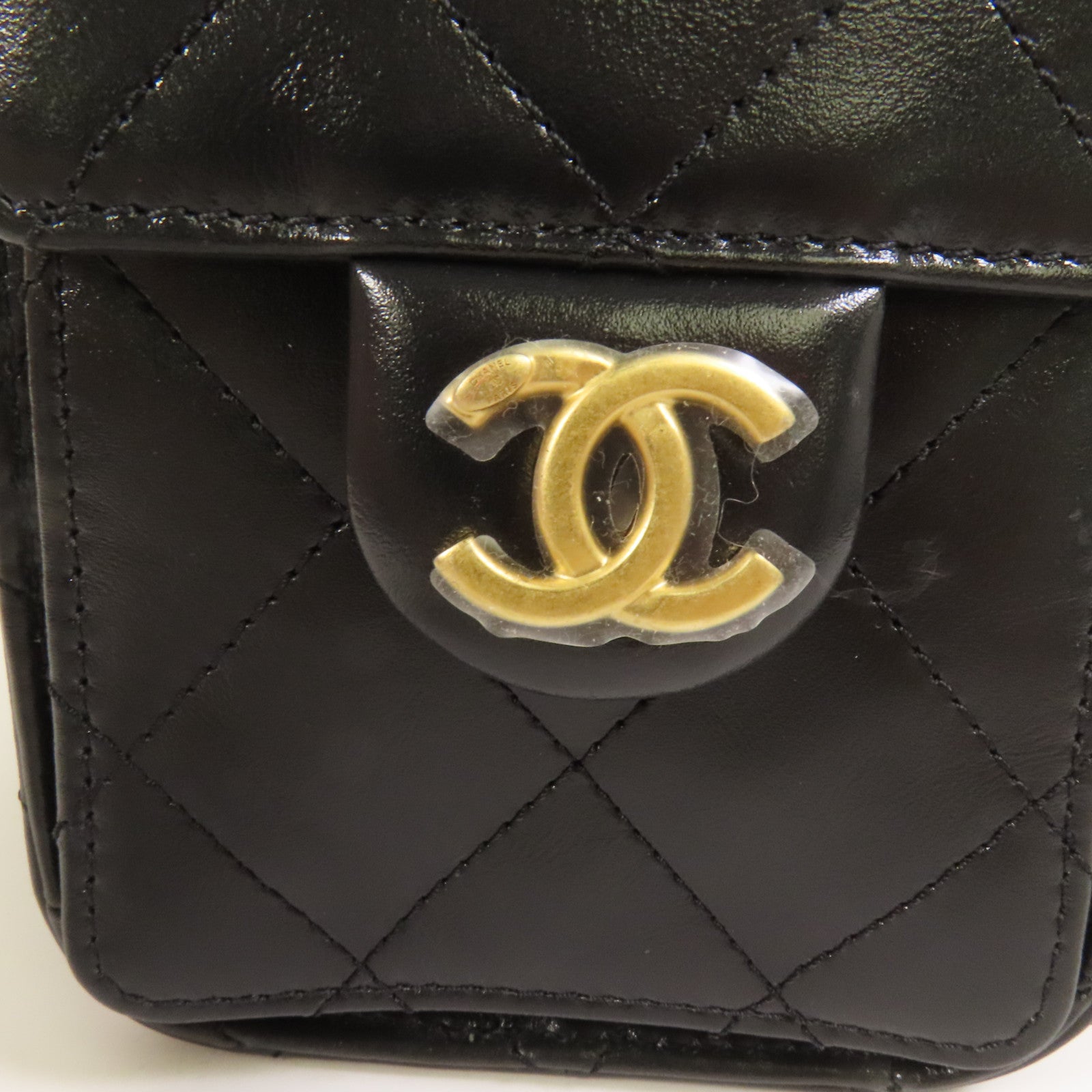 CHANEL 牛皮皮革Chanel 25 Mini金扣鏈帶肩背袋