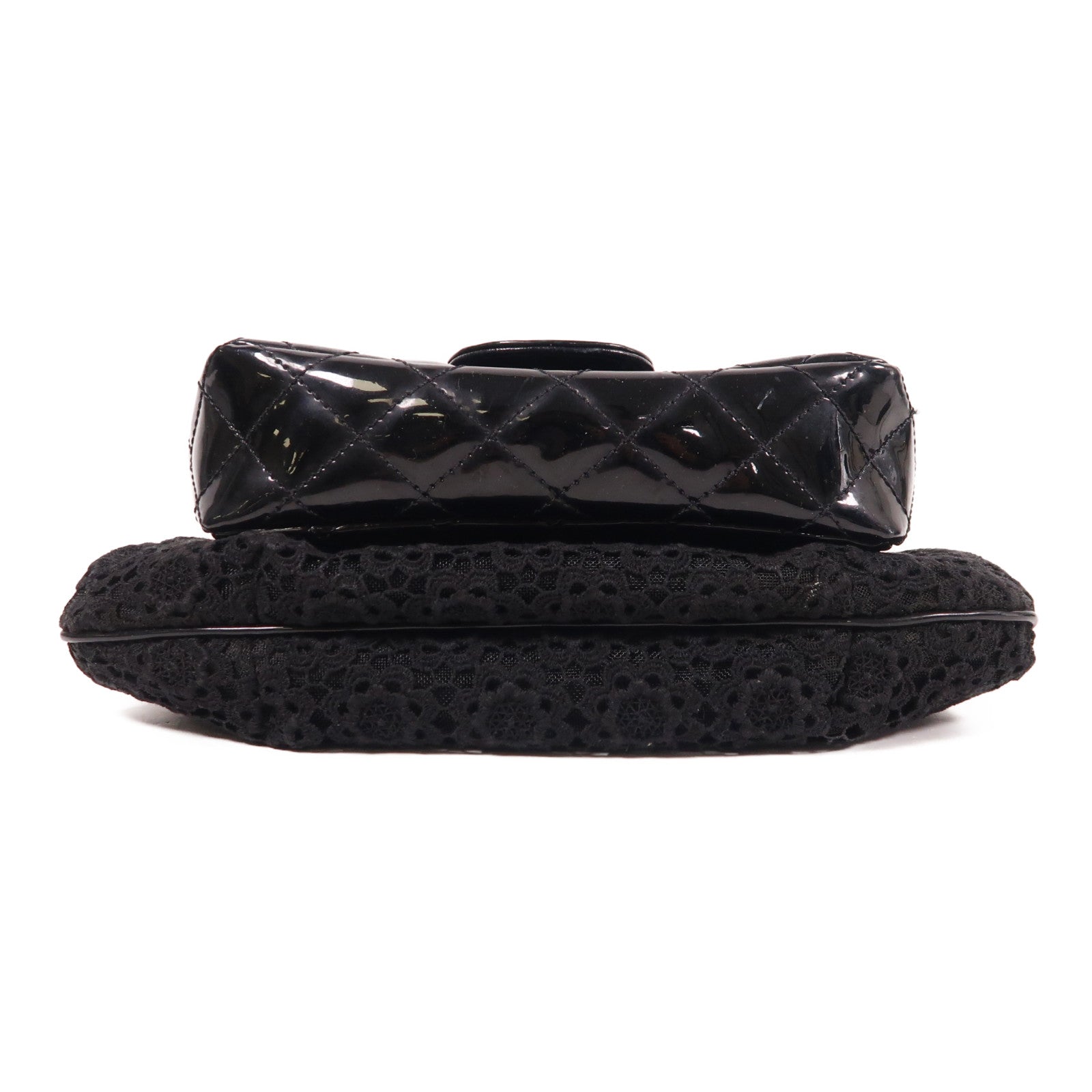 CHANEL 【激減優惠】漆皮皮革Chain Shoulder金扣鏈帶肩背袋