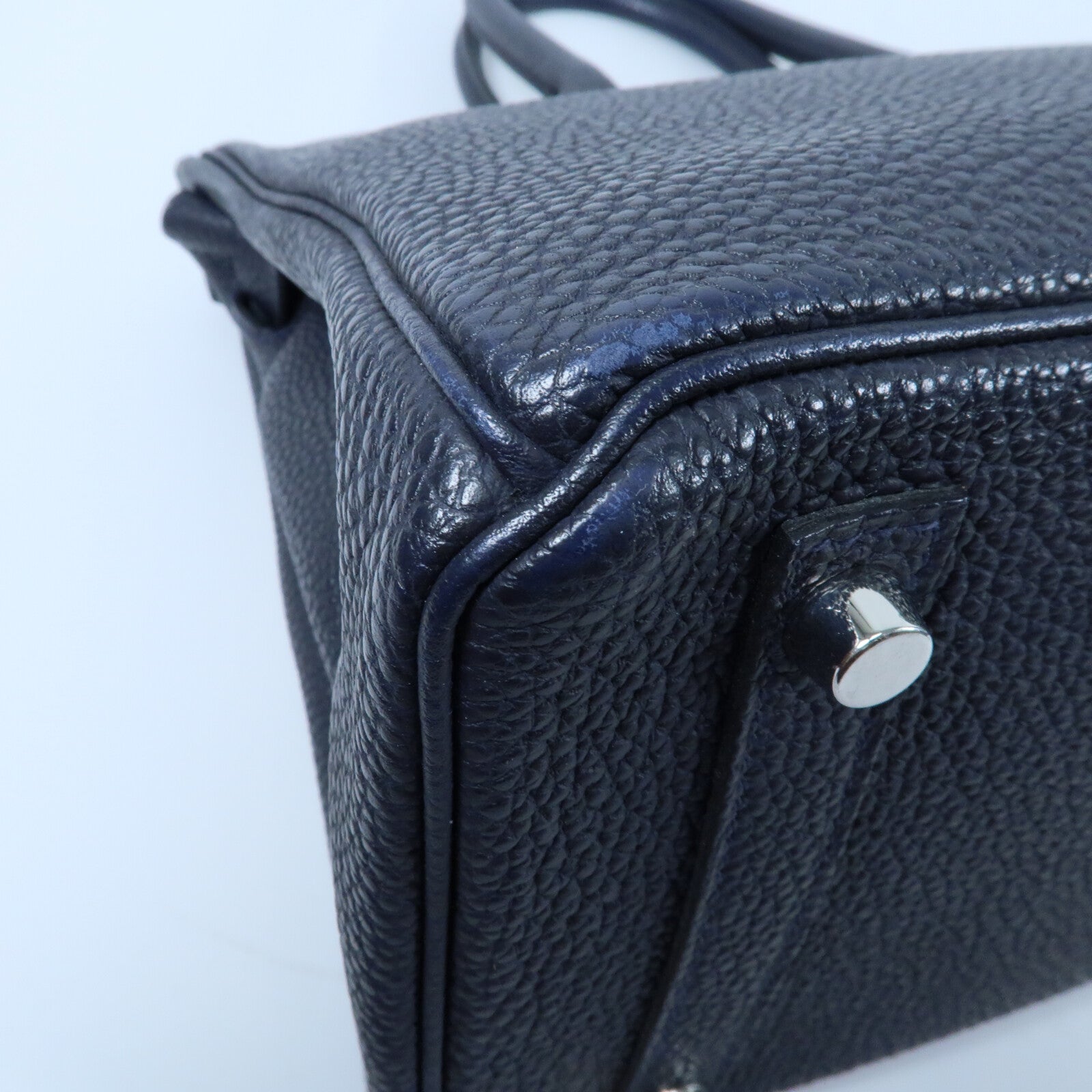 HERMES HERMES Togo皮革Birkin 30銀扣手挽袋Bleu ZelligeEtain