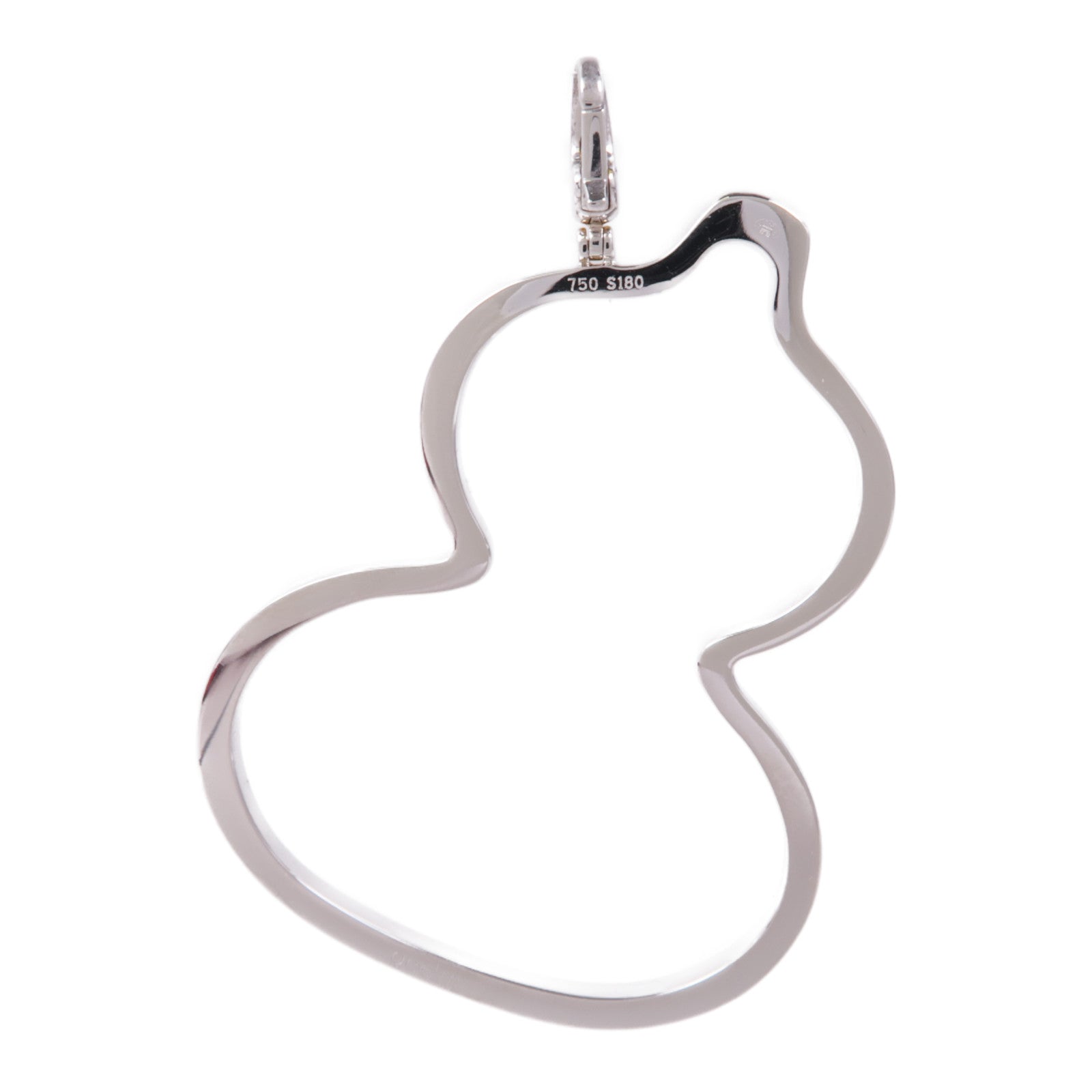 JEWELRY 18K白金Qeelin Pendant Top黃色藍寶石吊墜
