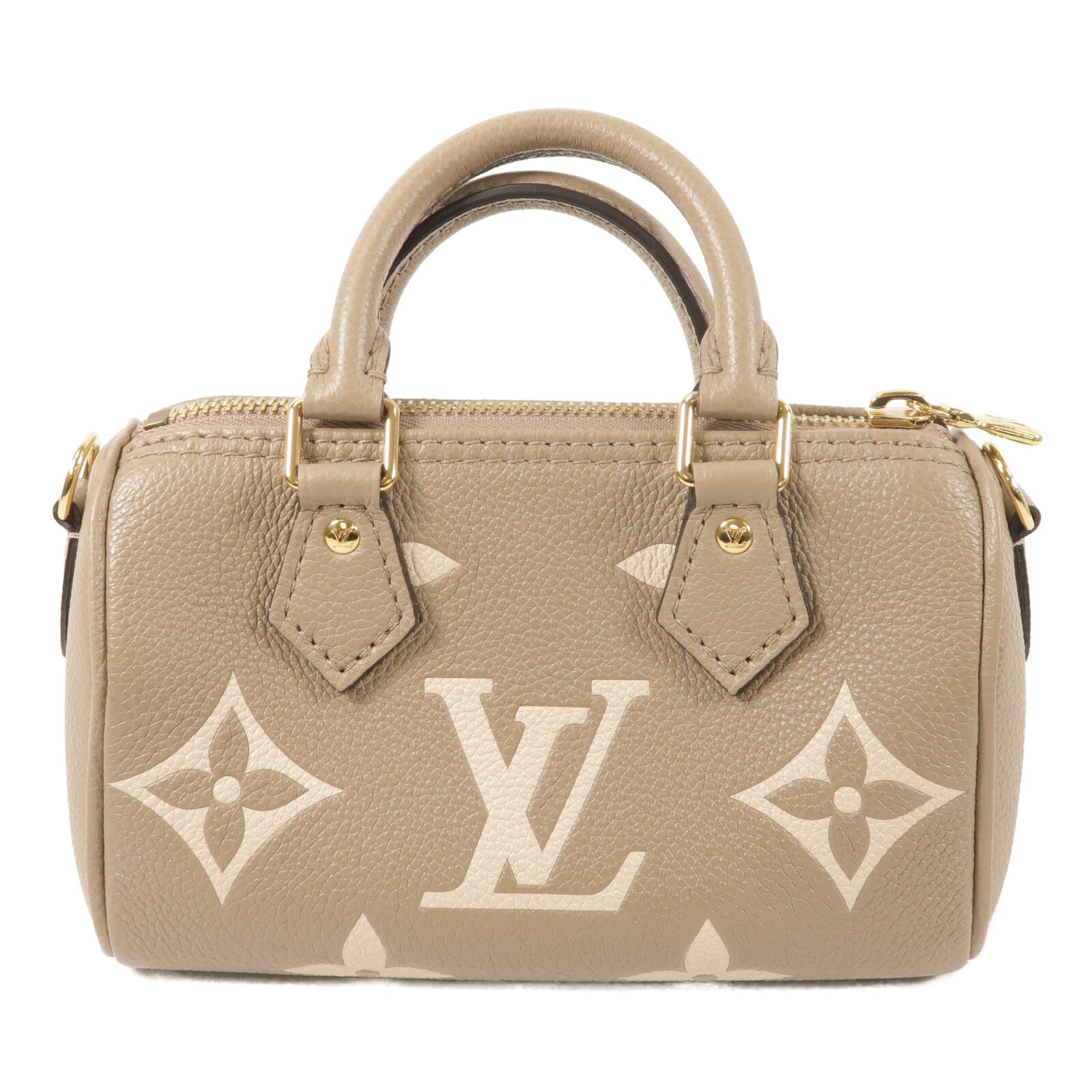 LOUIS VUITTON Monogram Empreinte Nano Speedy金扣手挽肩背兩用袋