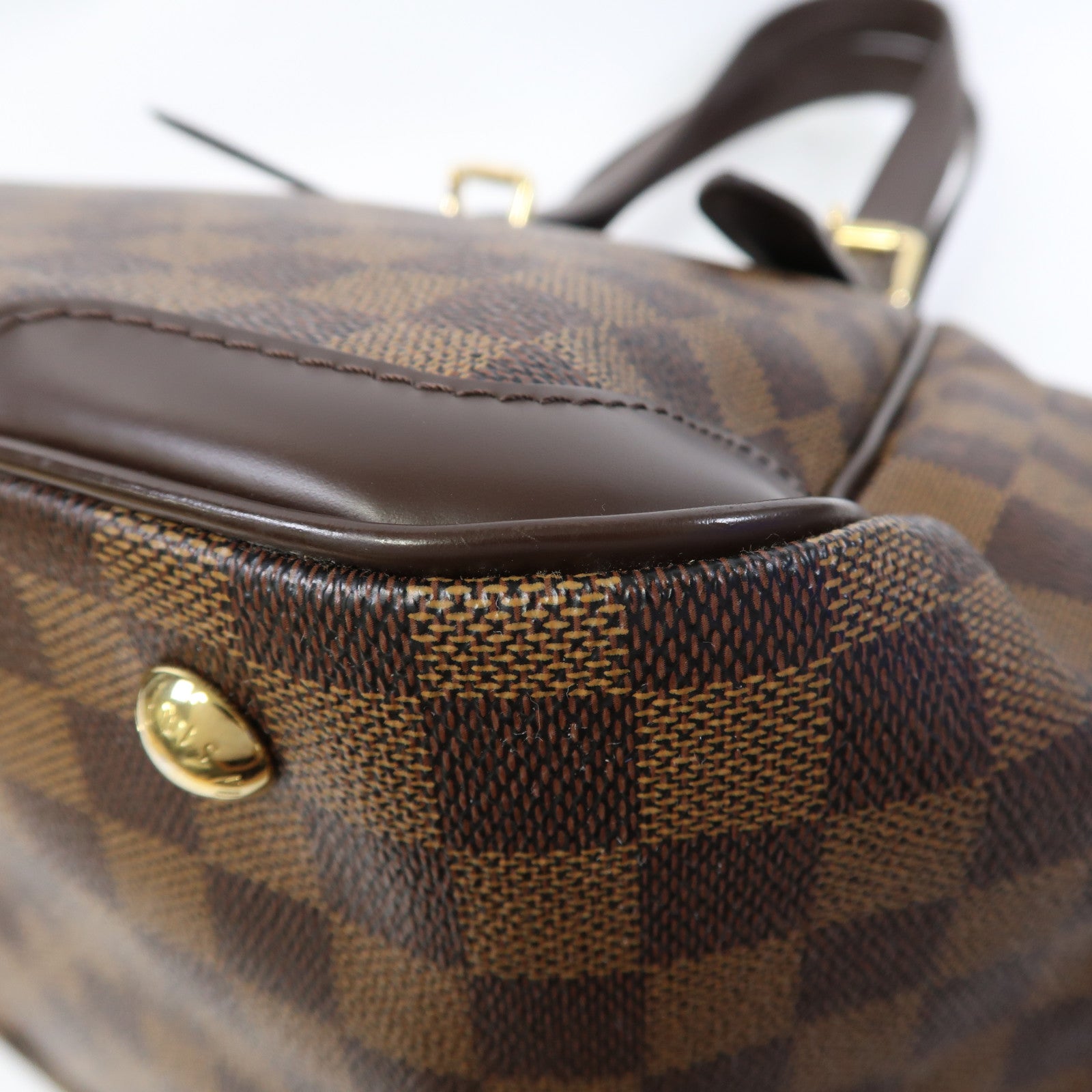 LOUIS VUITTON Damier Ebene Verona MM金扣肩背袋啡色