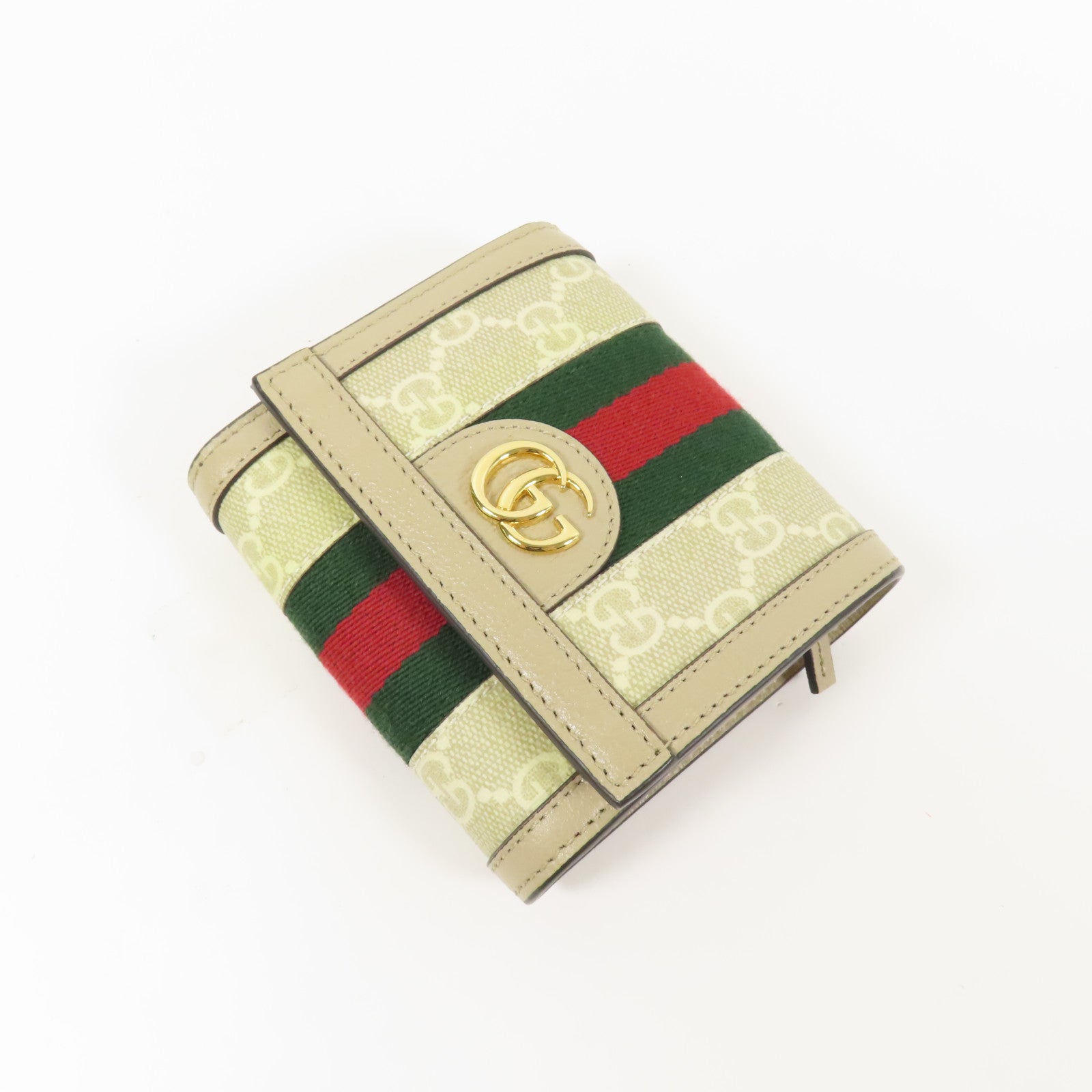 GUCCI 塗層帆布Ophidia Card Case Wallet金扣錢包