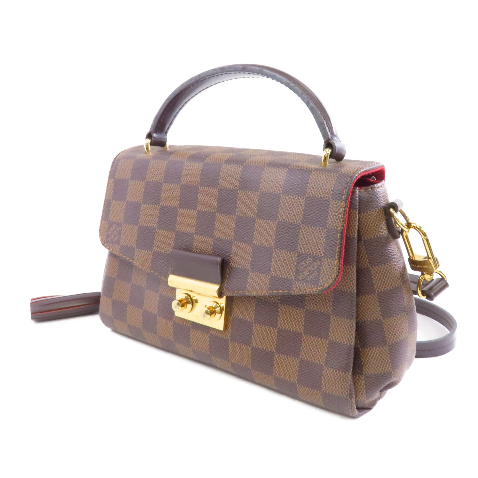 LOUIS VUITTON 【激減優惠】Damier Croisette金扣手挽肩背兩用袋棕色