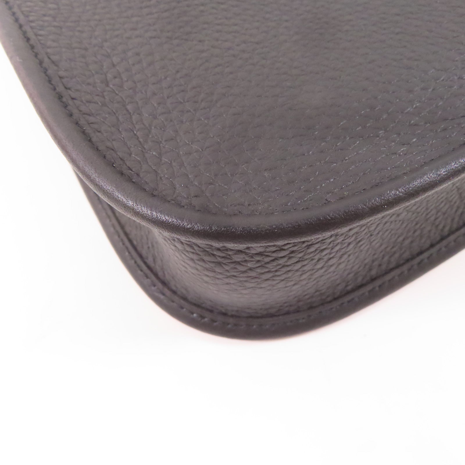 HERMES 皮革Evelyne TPM金扣肩背袋黑色