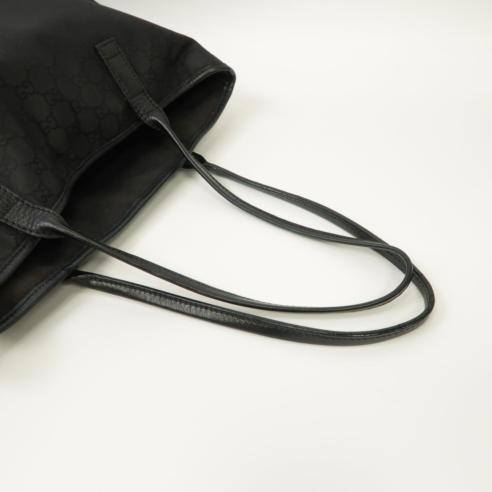 GUCCI 【激減優惠】帆布Stand Bag銀扣手挽袋黒色