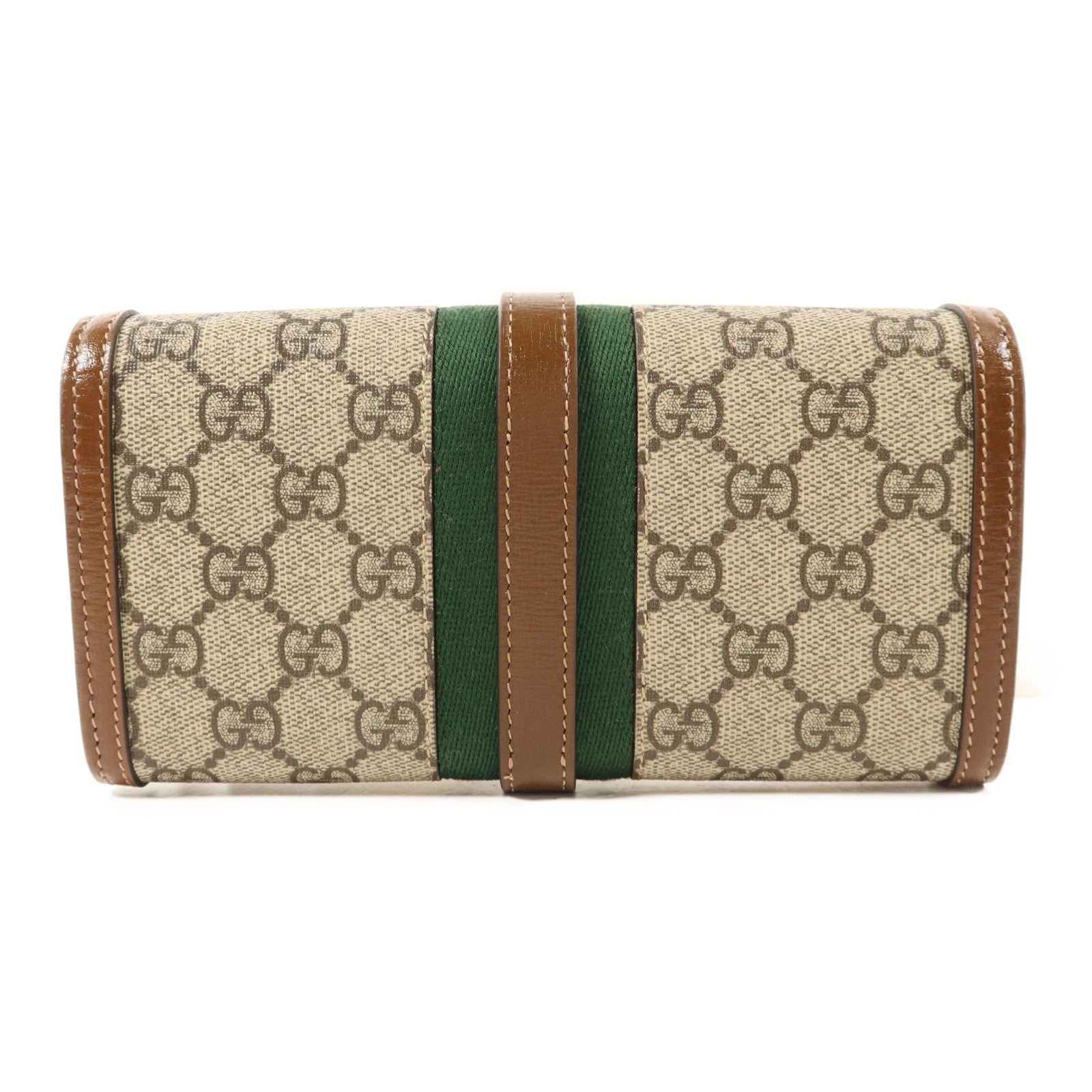 GUCCI 塗層帆布Jackie 1961 Chain Wallet金扣鏈帶肩背袋