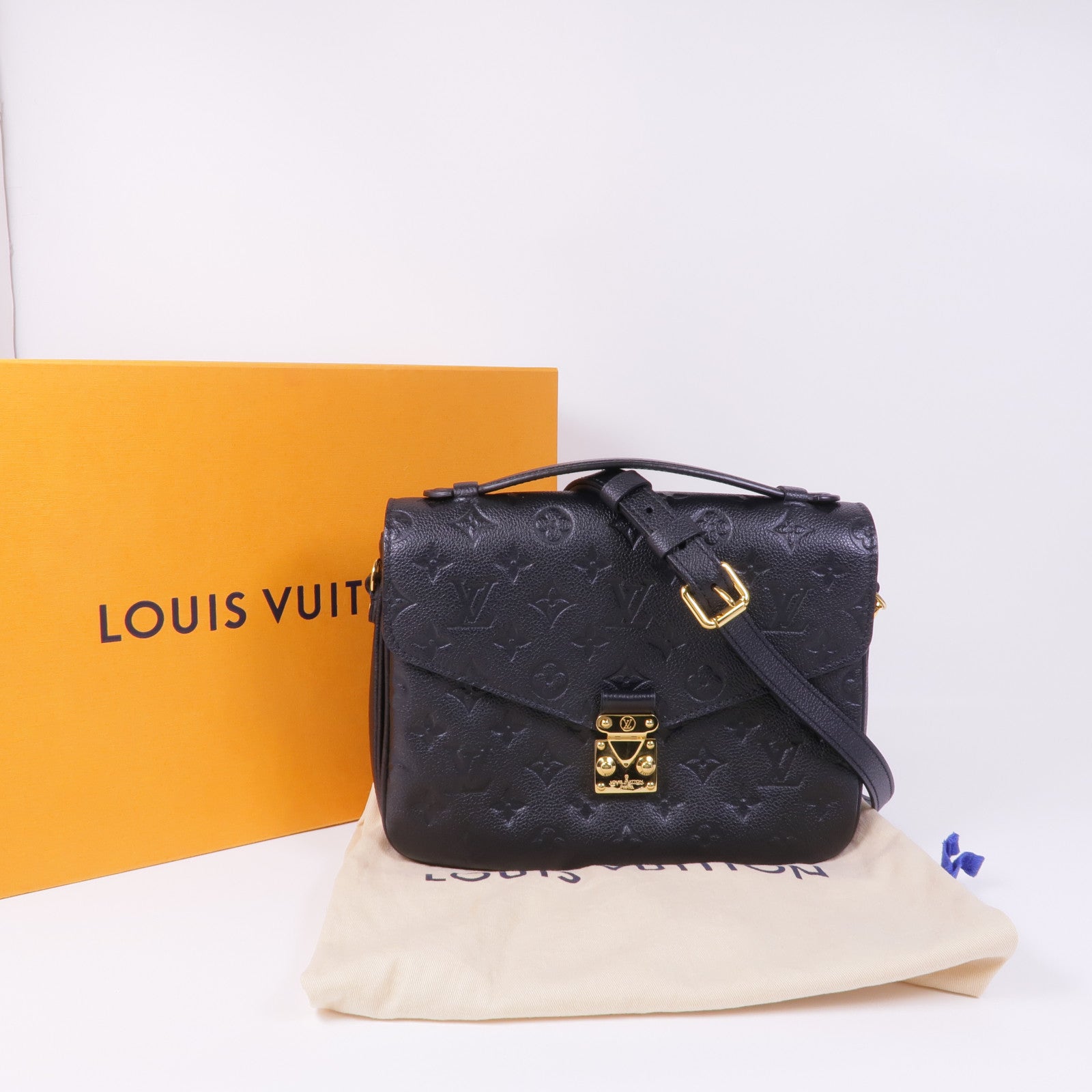 LOUIS VUITTON Monogram Empreinte Pochette Metis金扣手挽肩背兩用袋