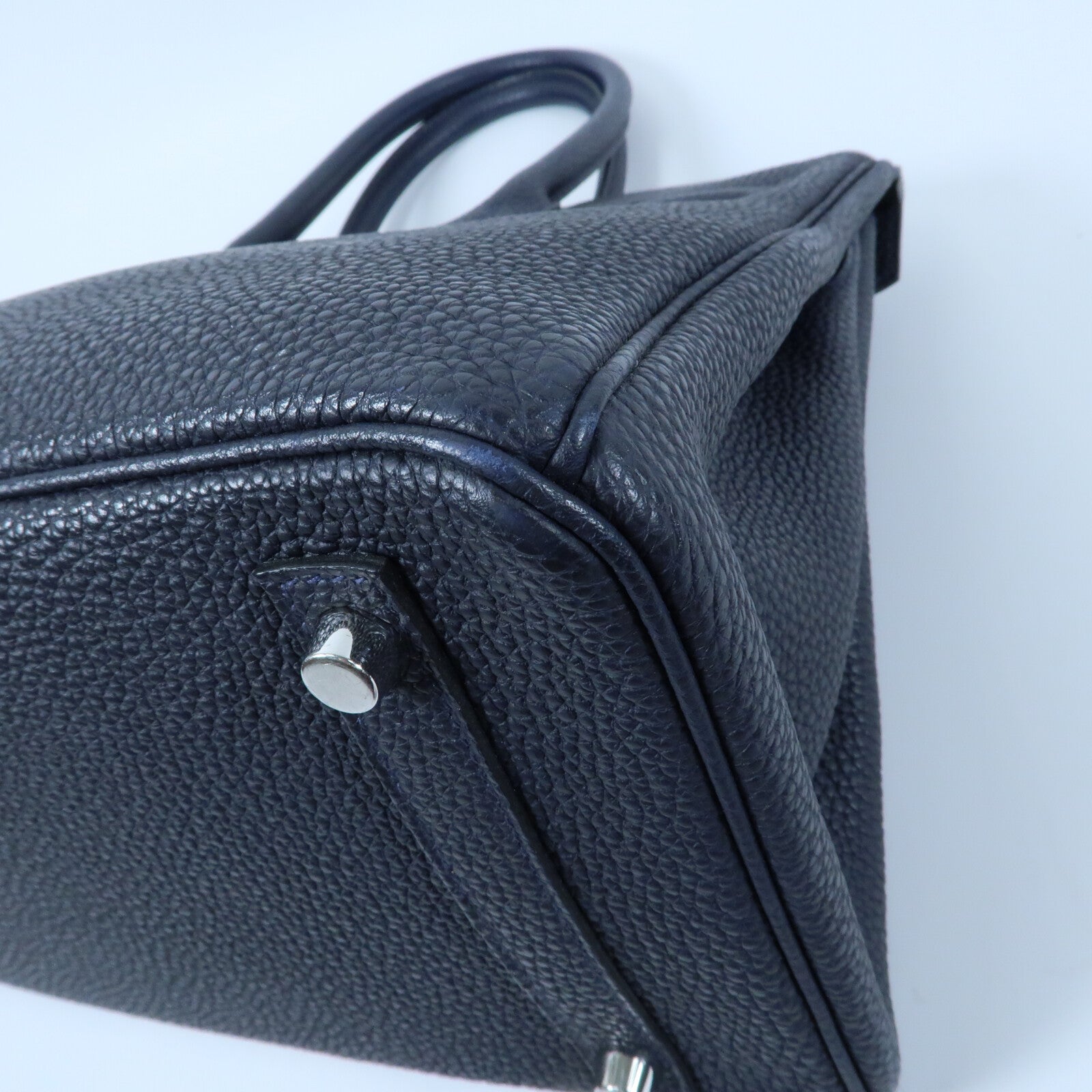 HERMES HERMES Togo皮革Birkin 30銀扣手挽袋Bleu ZelligeEtain