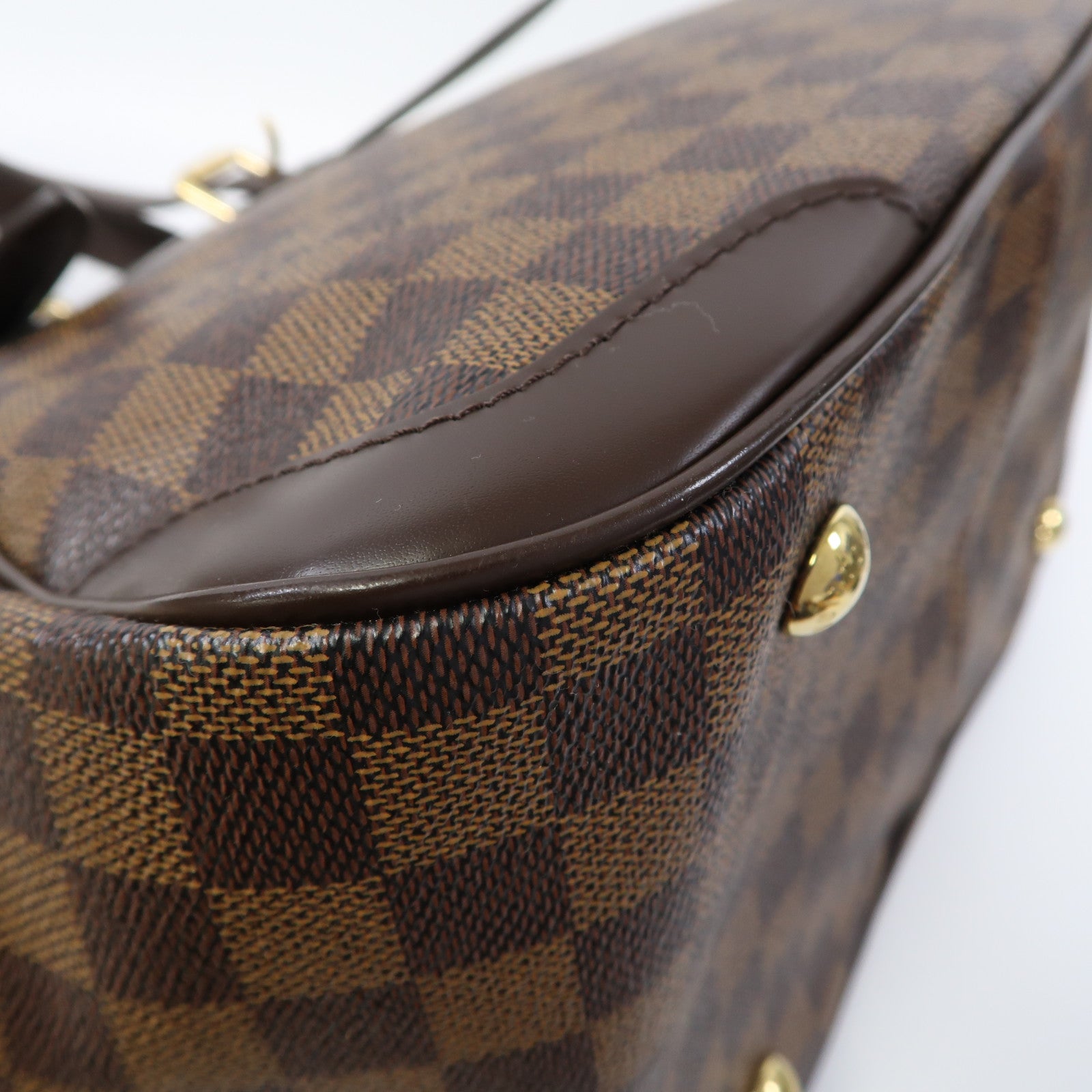 LOUIS VUITTON Damier Ebene Verona MM金扣肩背袋啡色
