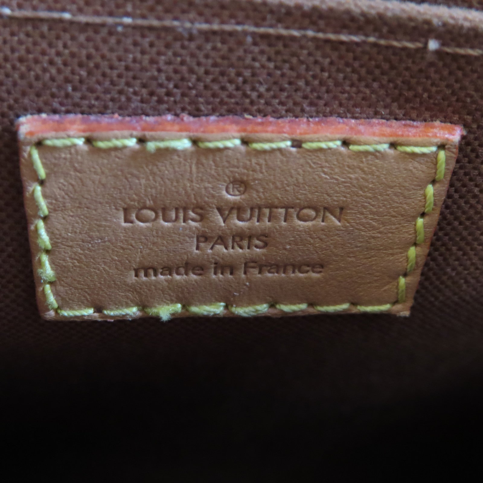 LOUIS VUITTON Monogram Petit Sac Plat金扣手挽肩背兩用袋棕色