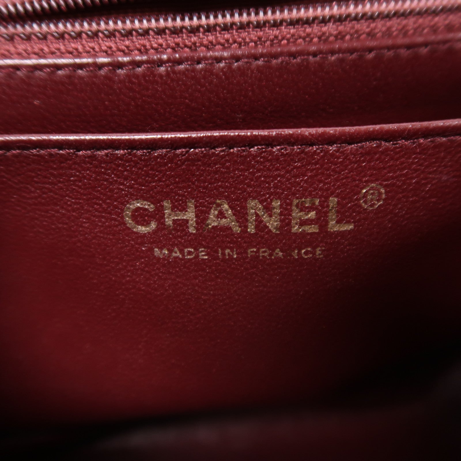 CHANEL 羊皮皮革Mini Classic 17金扣鏈帶肩背袋