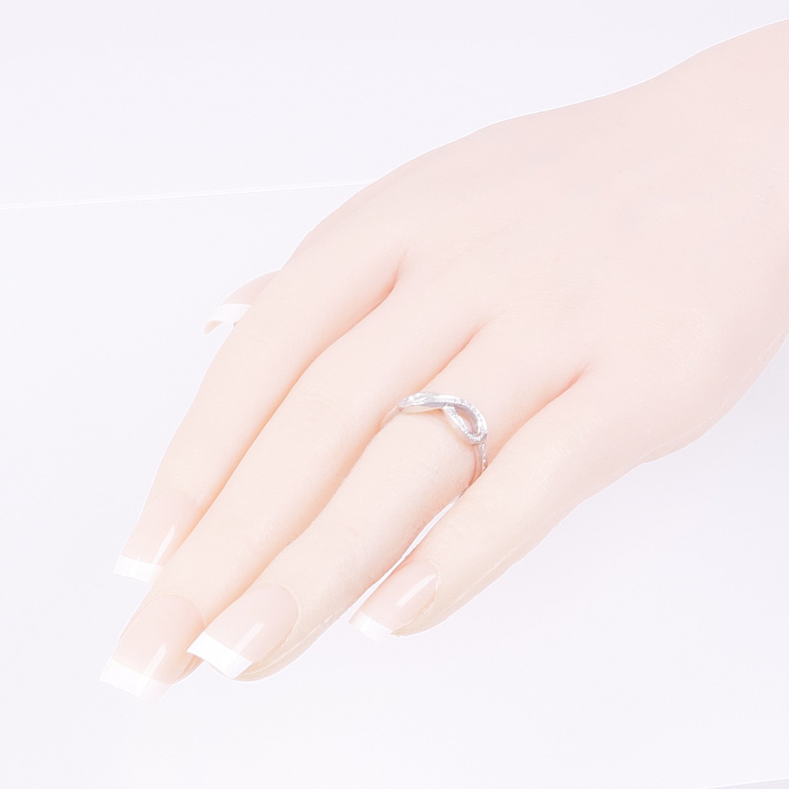 TIFFANY＆CO PT950鉑金Infinity Ring鑽石戒指US#5.75