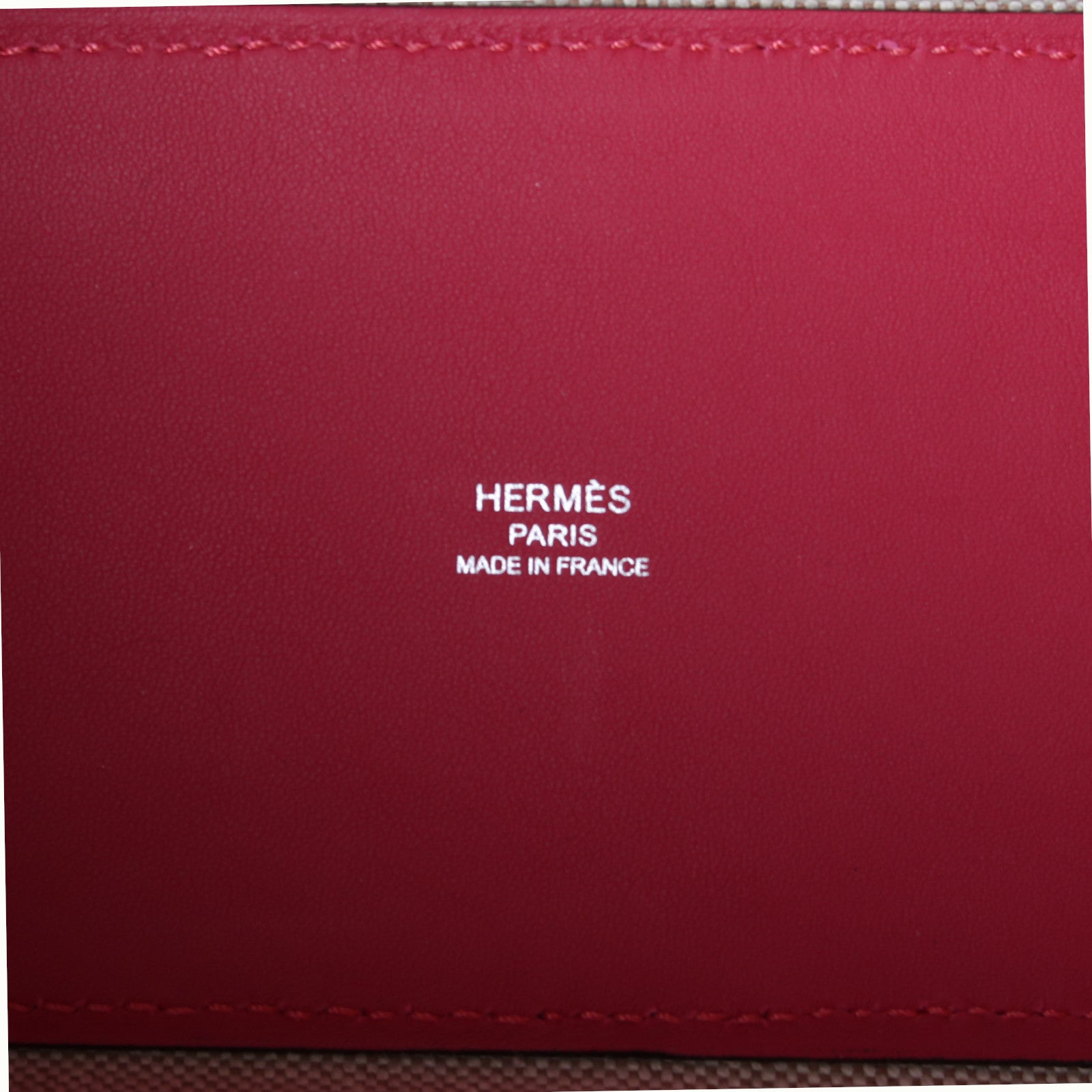 HERMES 帆布Cabas 27手挽肩背兩用袋Rose Extreme粉紅色/綠色