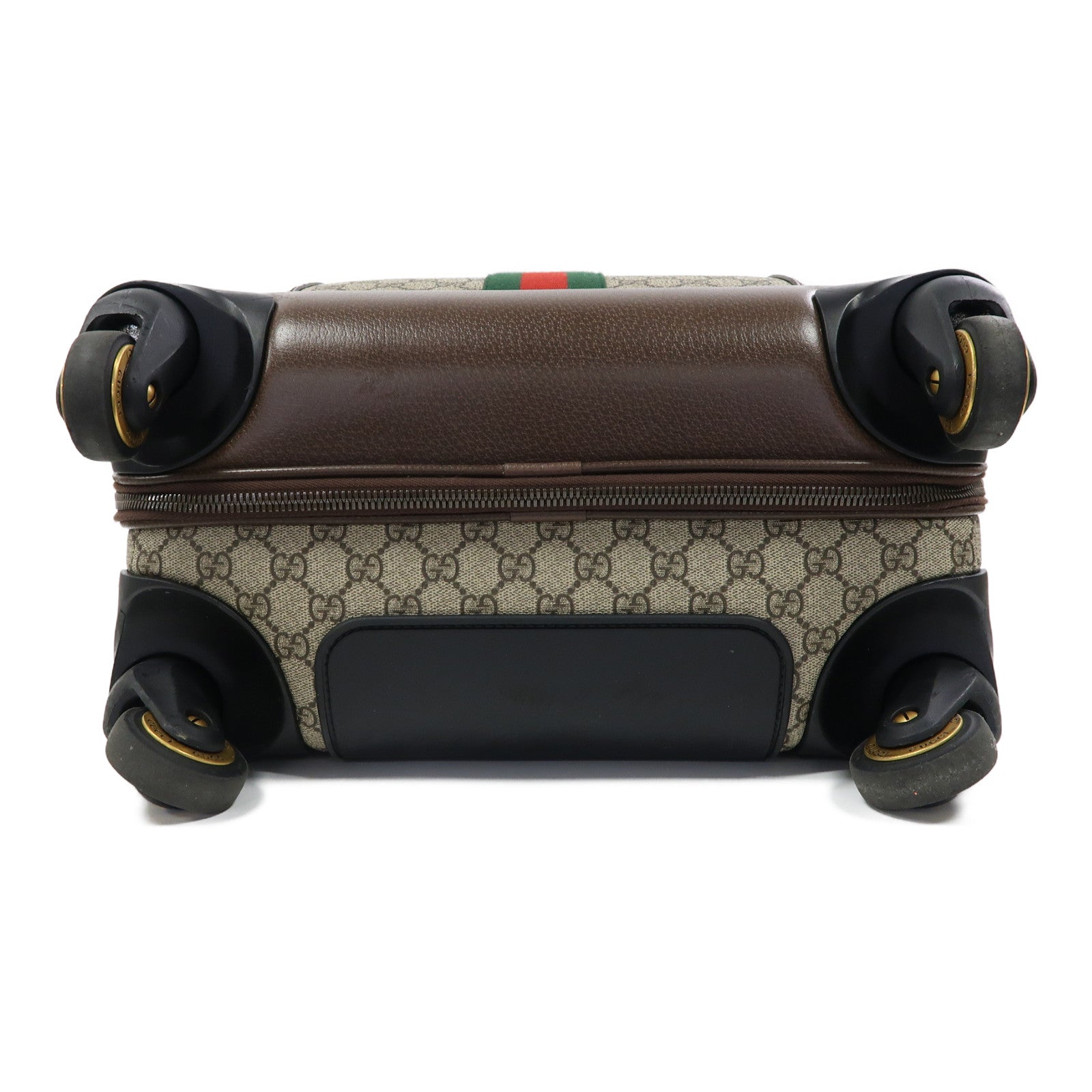 GUCCI 塗層帆布Savoy Suitcase金扣行李箱啡色