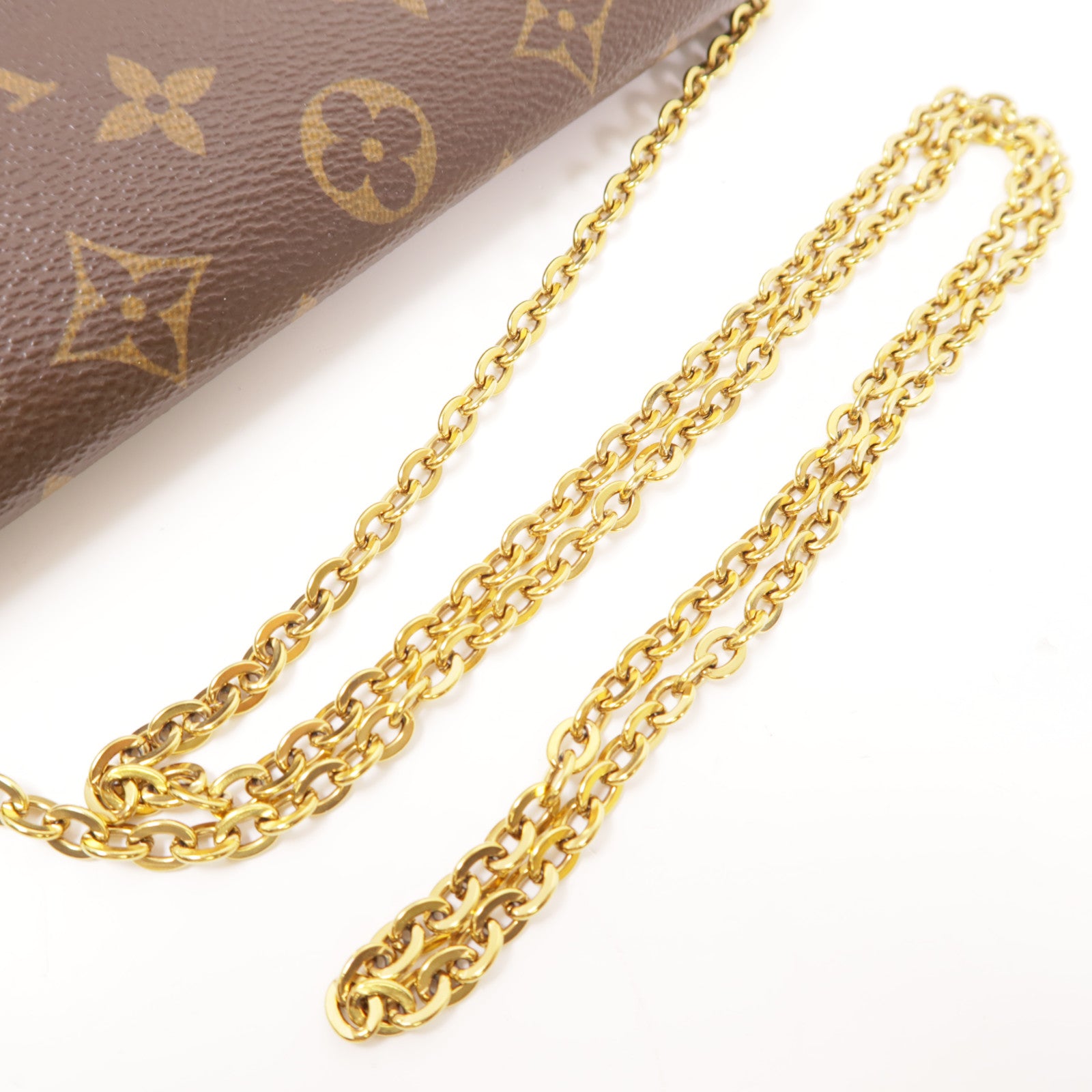 LOUIS VUITTON LV GHW Portefeuille Flore Chain Shoulder Bag M69578 Monogram Brown