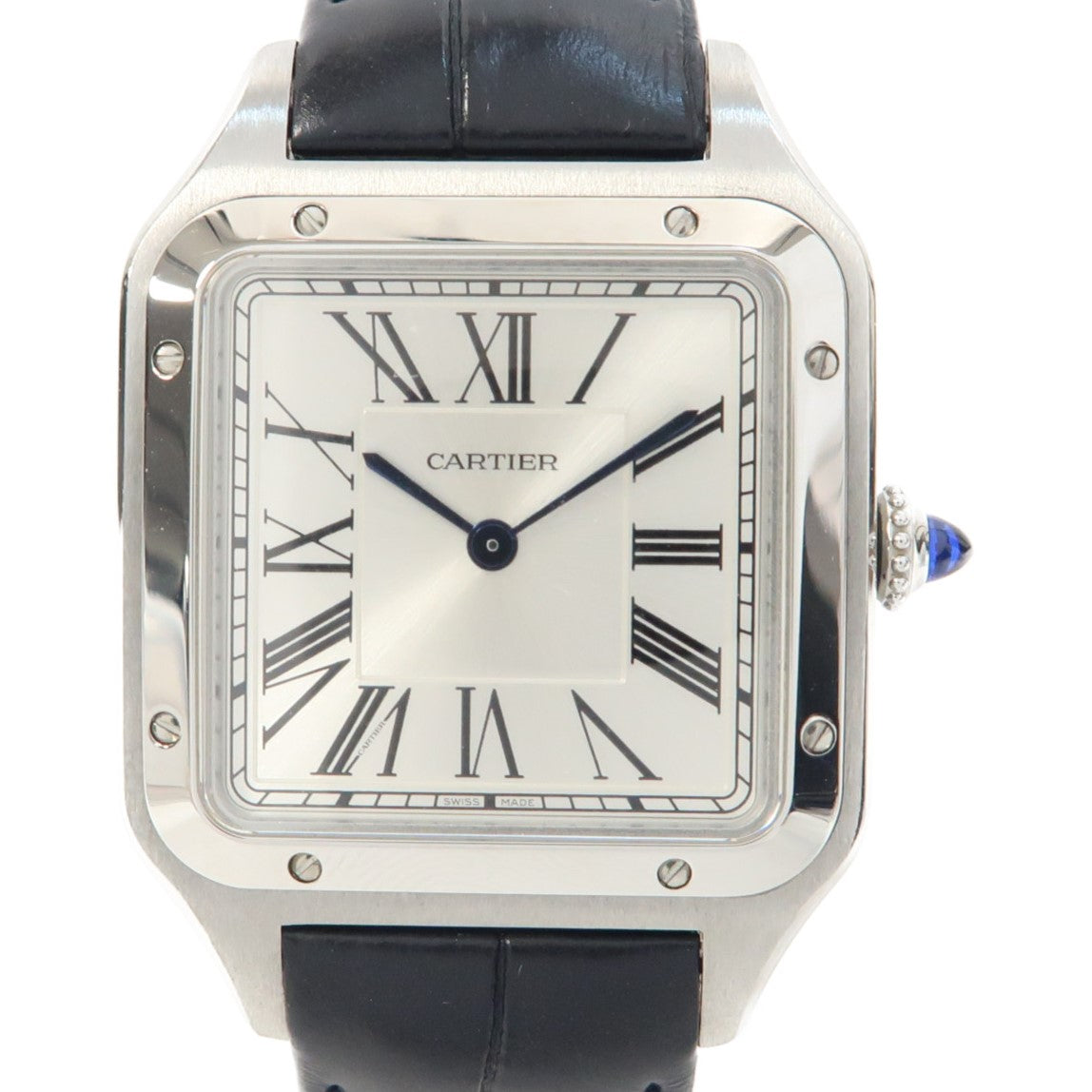 CARTIER Santos Dumont不鏽鋼手錶石英機芯銀色