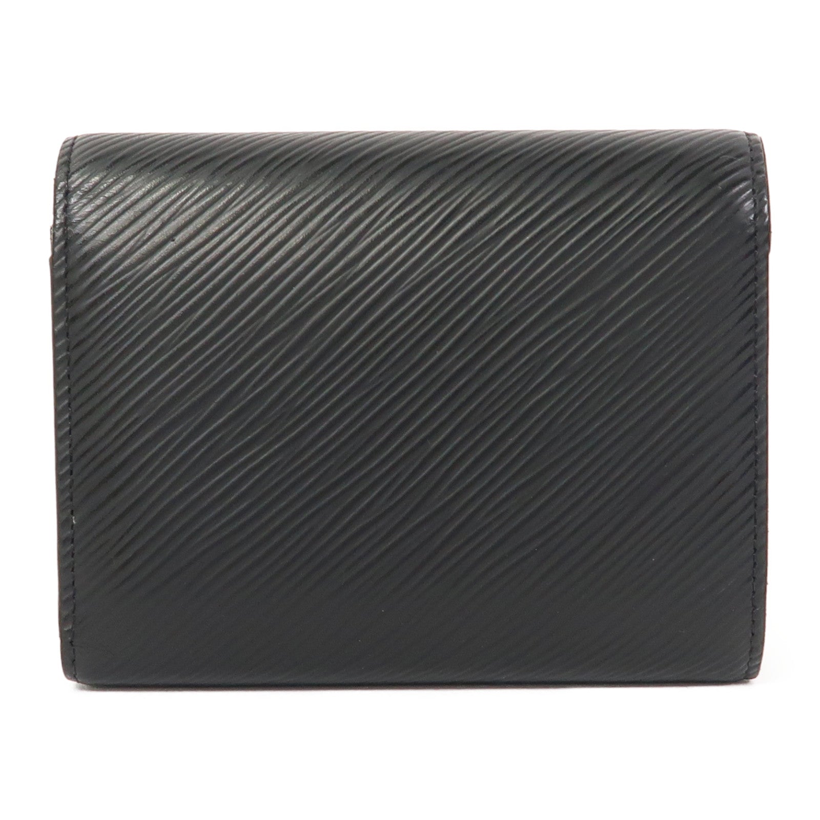 LOUIS VUITTON Epi Twist Compact Trifold Wallet銀扣錢包黑色