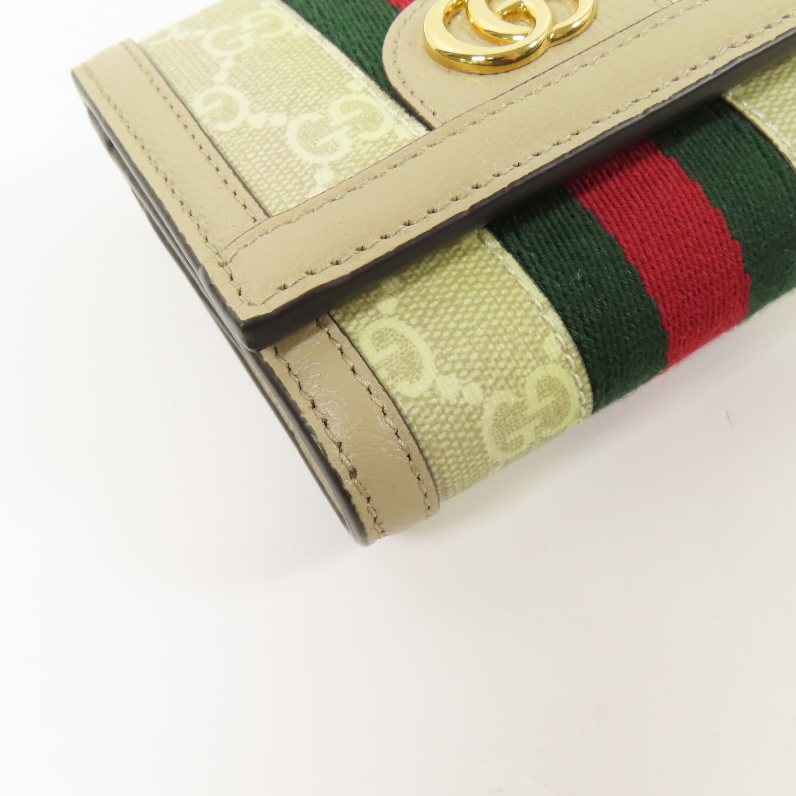 GUCCI 塗層帆布Ophidia Card Case Wallet金扣錢包