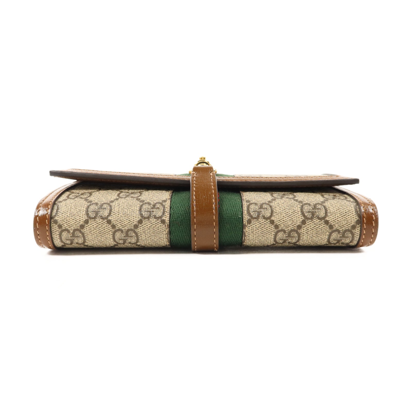 GUCCI 塗層帆布Jackie 1961 Chain Wallet金扣鏈帶肩背袋