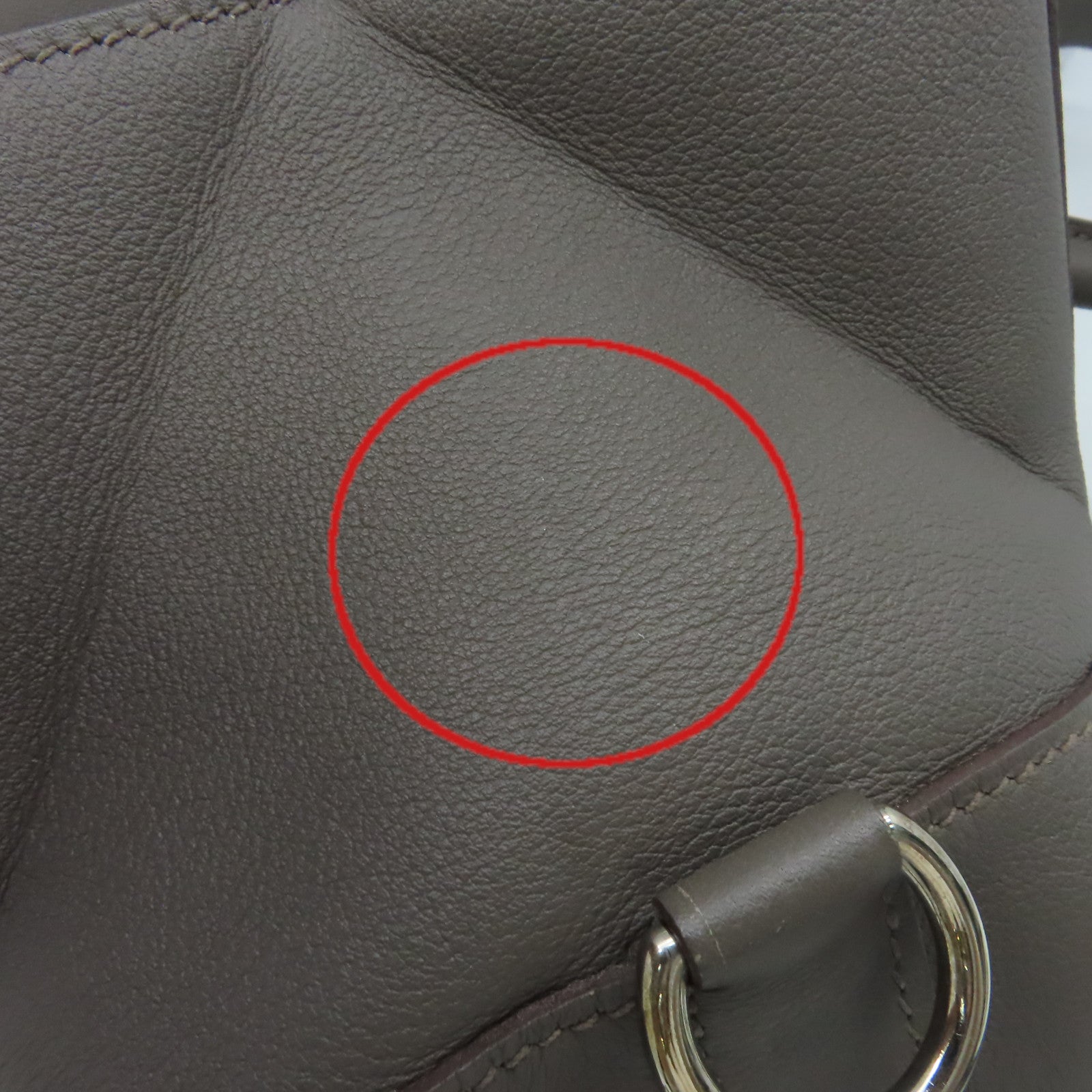 HERMES Evercolor皮革Toolbox 26 2Way Shoulder Bag銀扣手挽肩背兩用袋Etain/錫灰色
