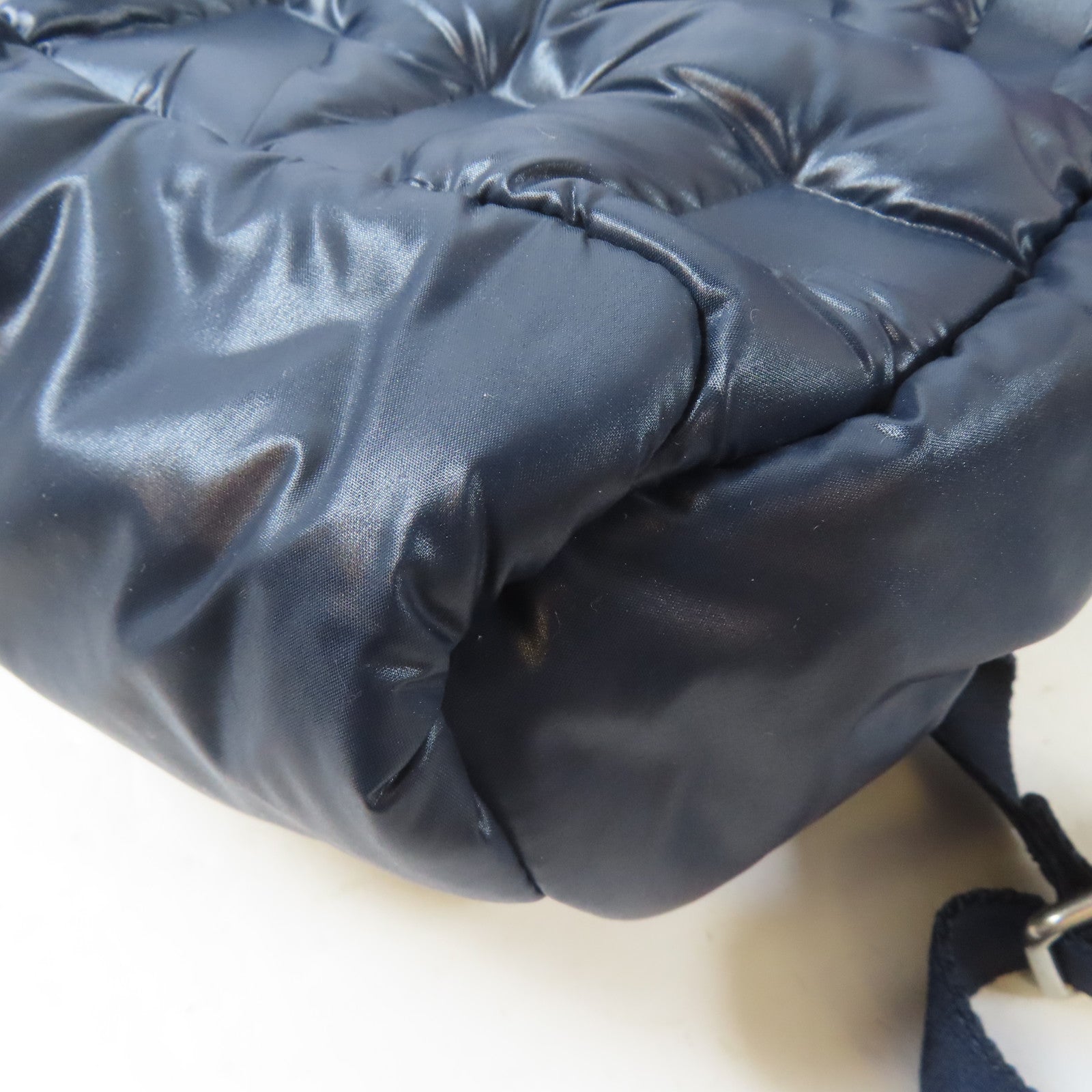 CHANEL 【激減優惠】尼龍/斜紋軟呢Backpack銀扣背包深藍色/粉紅色