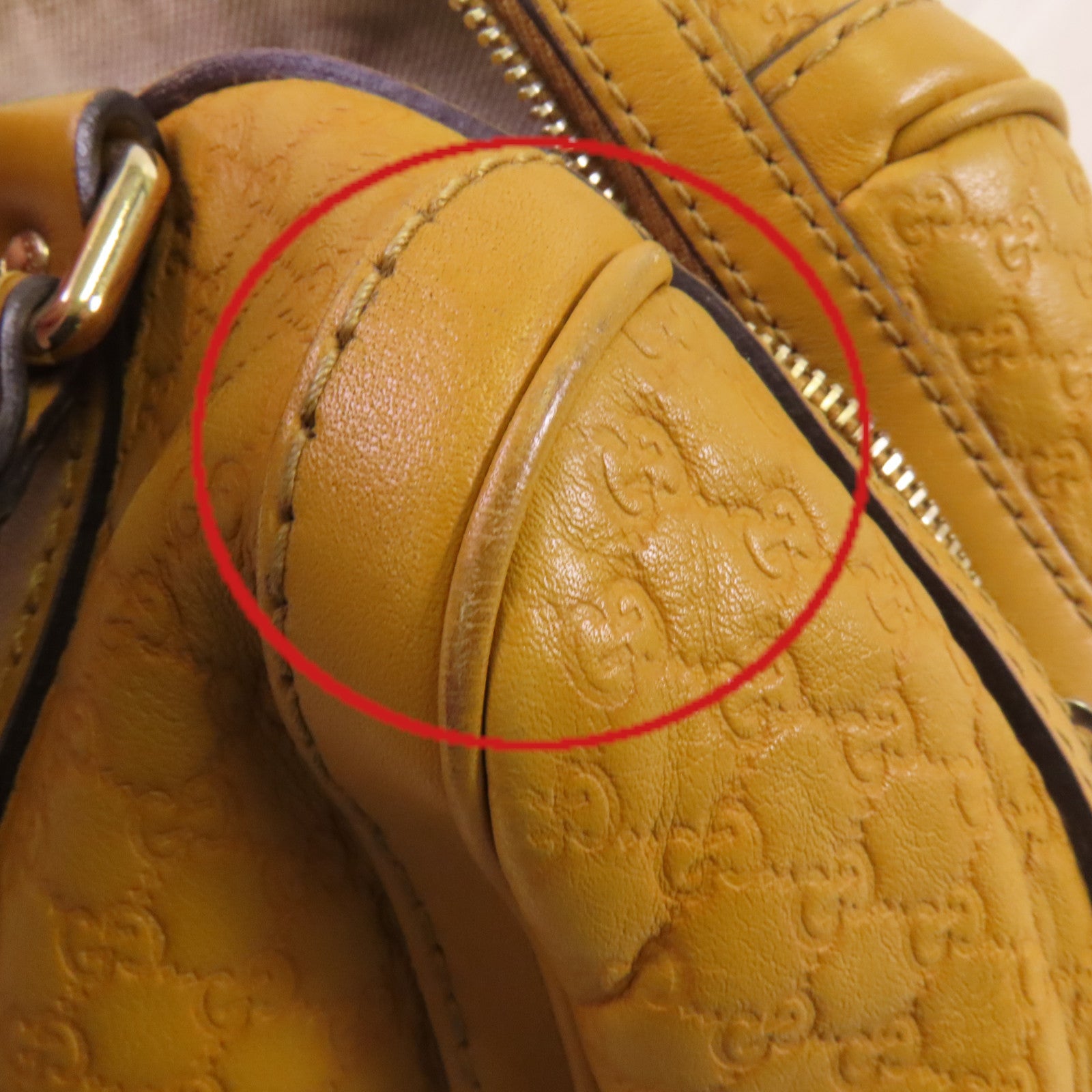 GUCCI 牛皮皮革Boston Bag金扣手挽肩背兩用袋