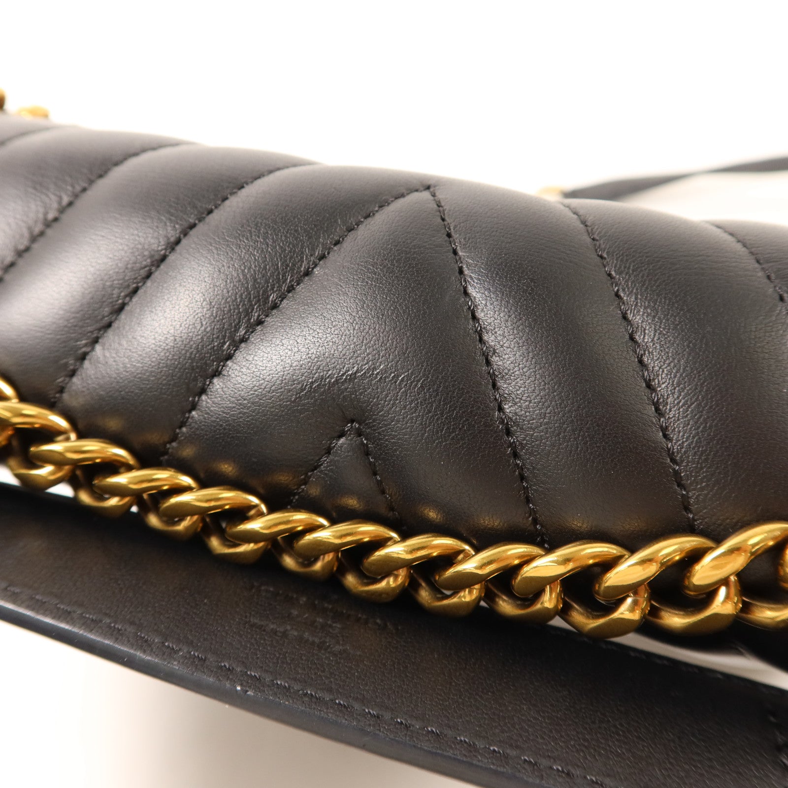 LOUIS VUITTON 牛皮皮革New Wave MM金扣鏈帶手挽肩背兩用袋
