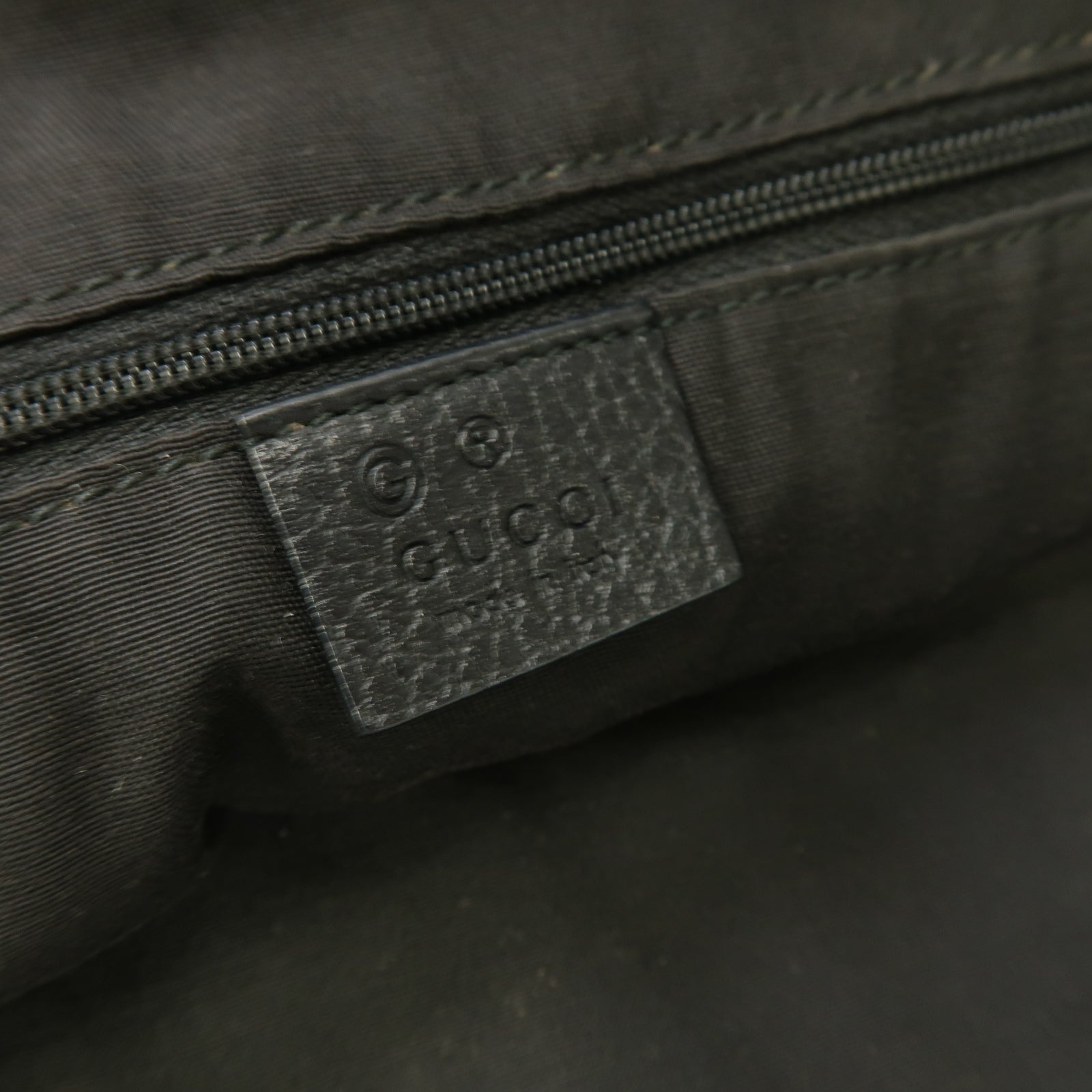 GUCCI 【激減優惠】帆布Stand Bag銀扣手挽袋黒色
