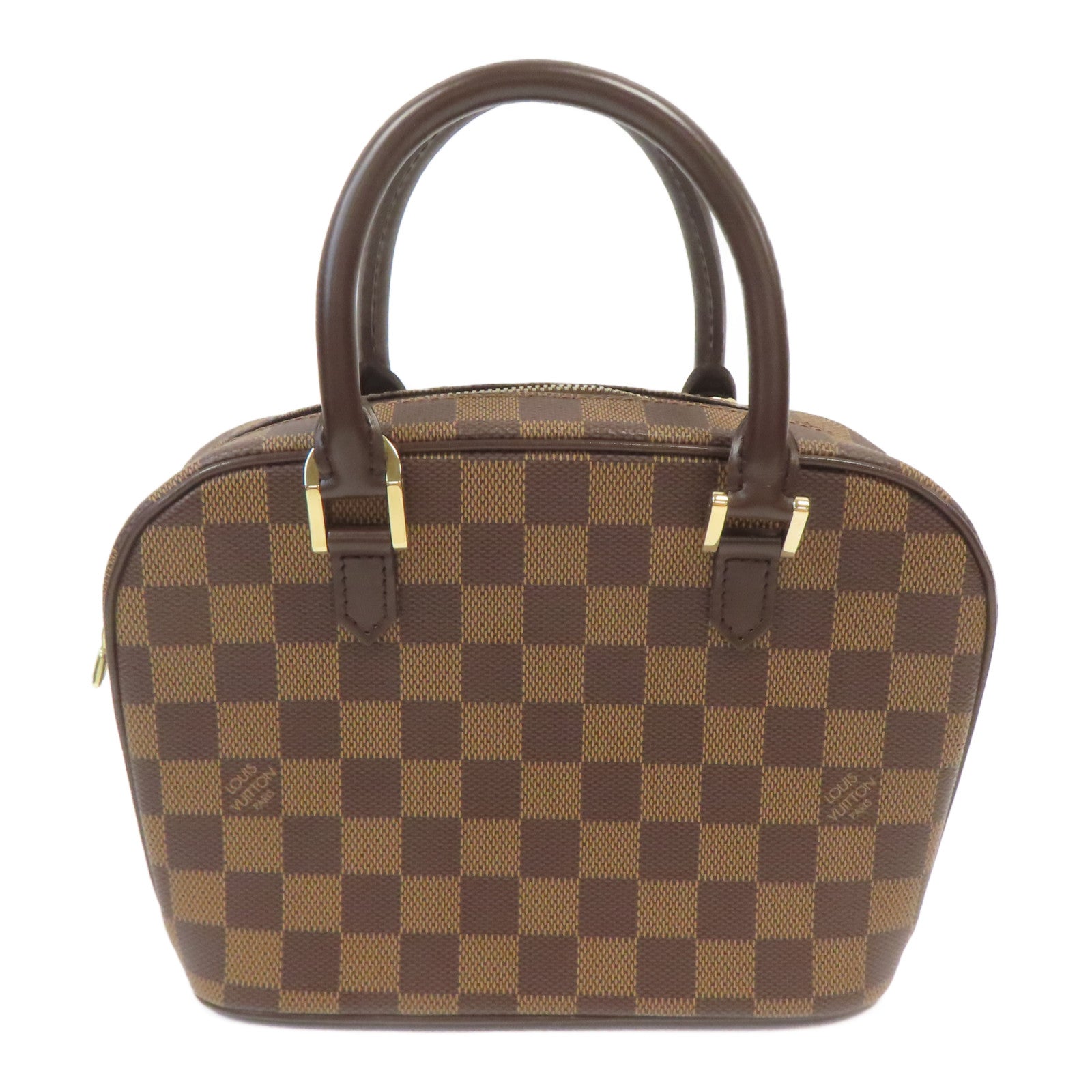 LOUIS VUITTON Damier Sarria Mini金扣手挽袋啡色