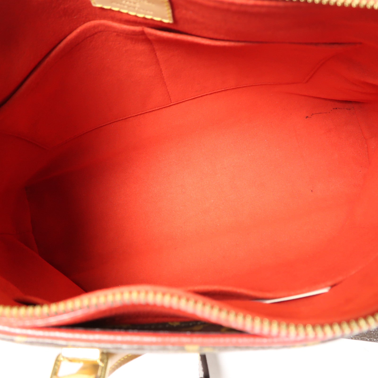 LOUIS VUITTON Monogram Pallas金扣手挽肩背兩用袋棕色/紅色