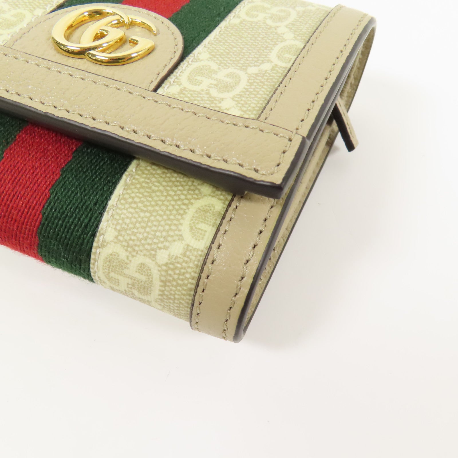 GUCCI 塗層帆布Ophidia Card Case Wallet金扣錢包