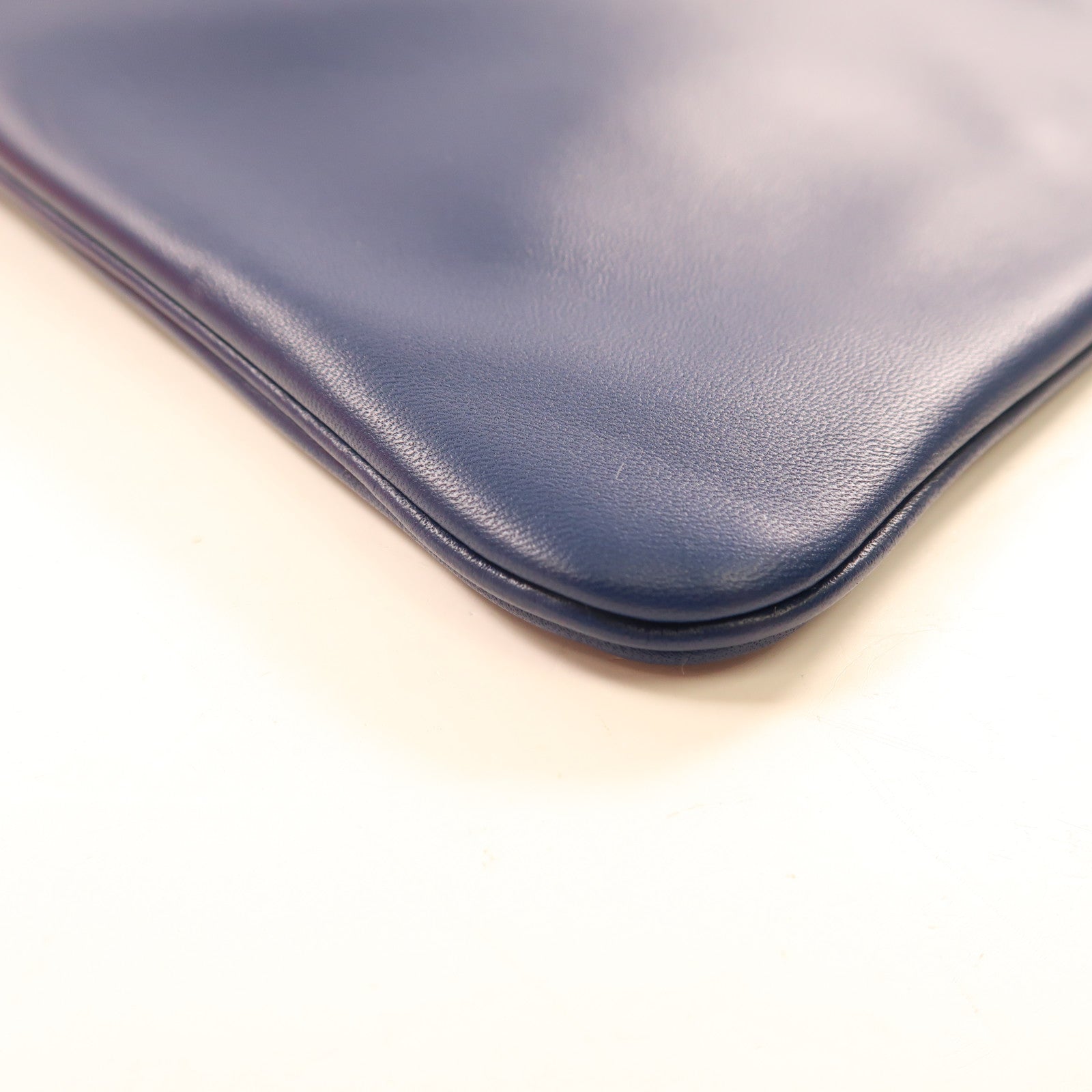 HERMES Swift皮革Aline Mini銀扣肩背袋深邃藍色