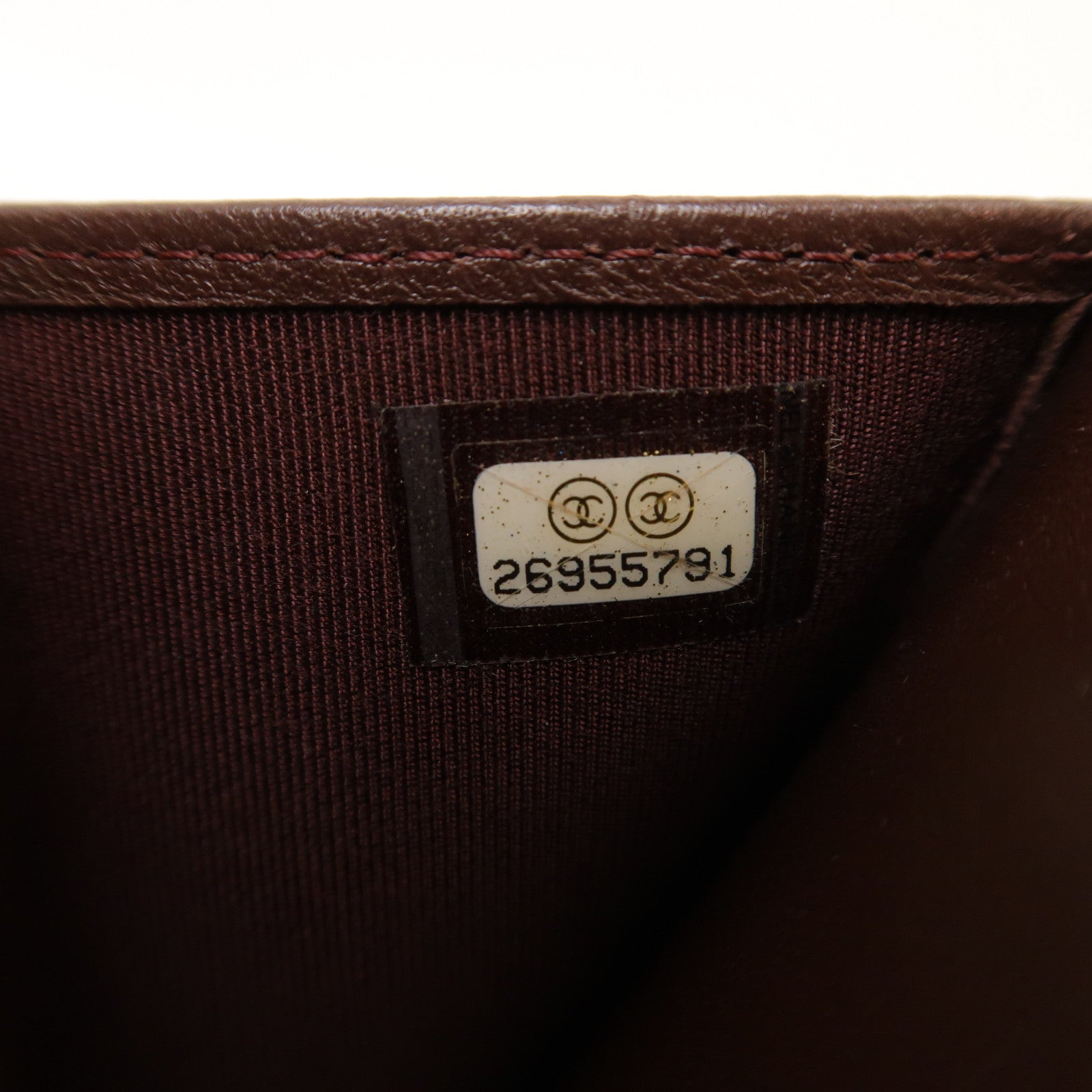 CHANEL 斜紋羊皮皮革Wallet金扣錢包黑色