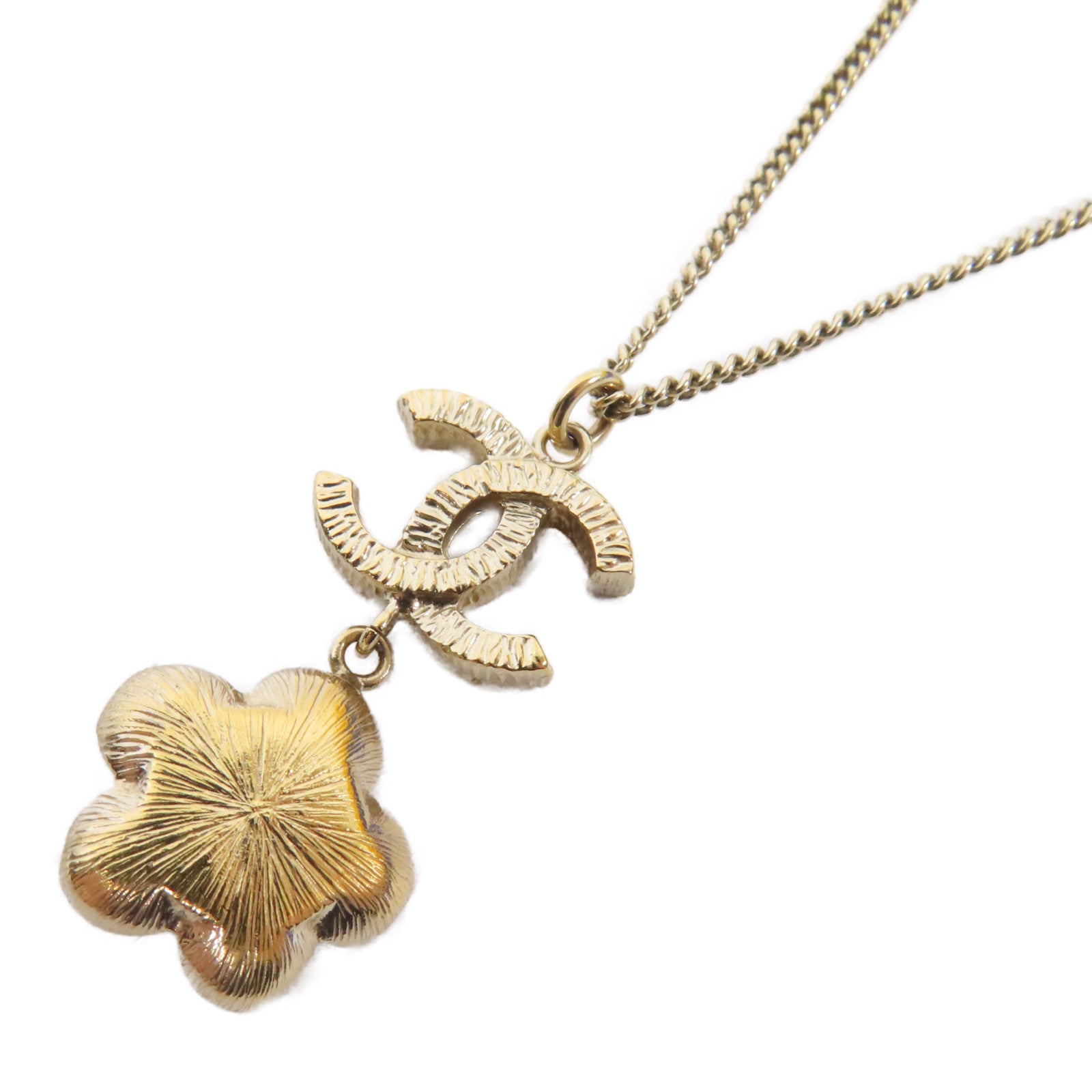 CHANEL 金屬/PVC Necklace項鍊金色