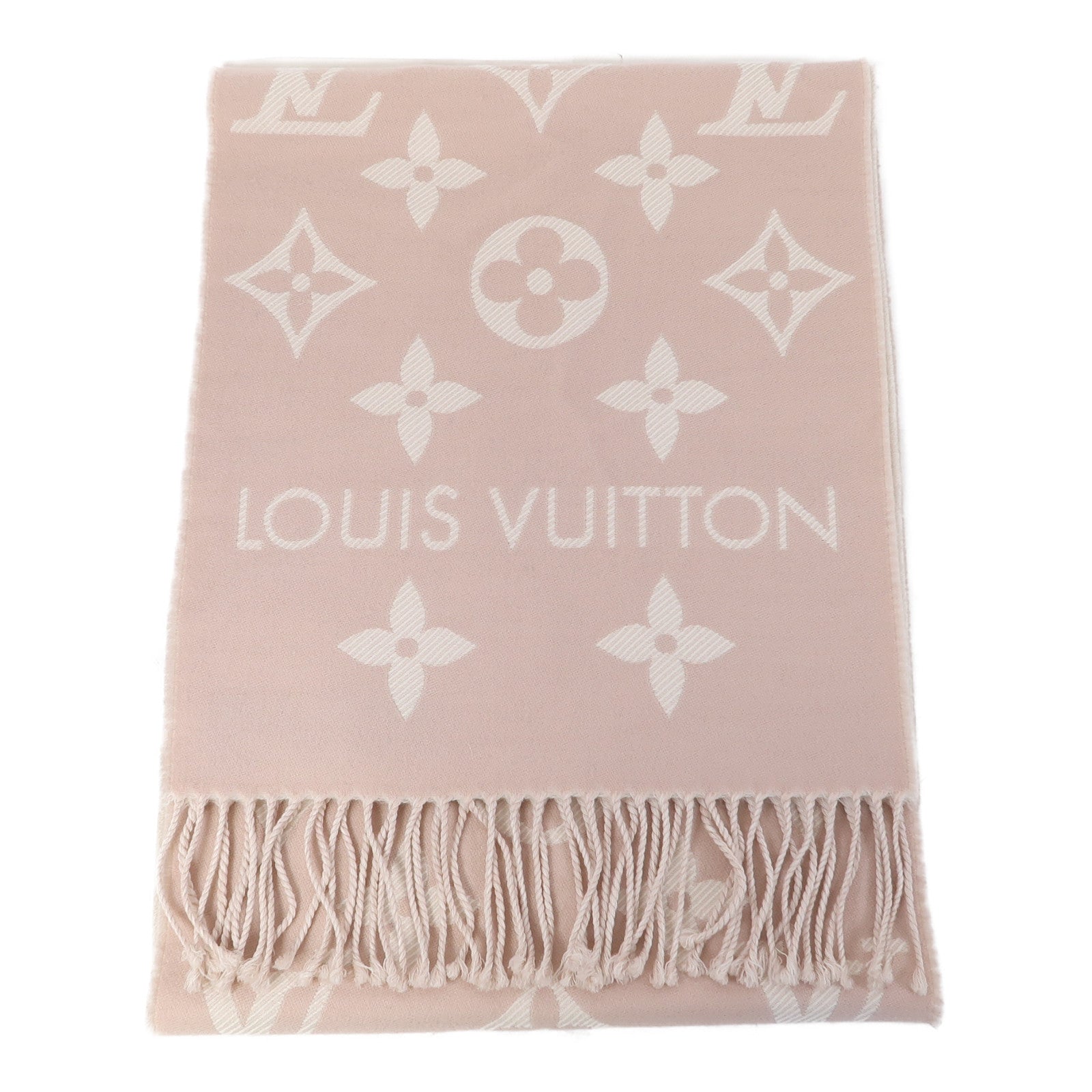 LOUIS VUITTON 羊毛Essential Scarf圍巾粉紅色