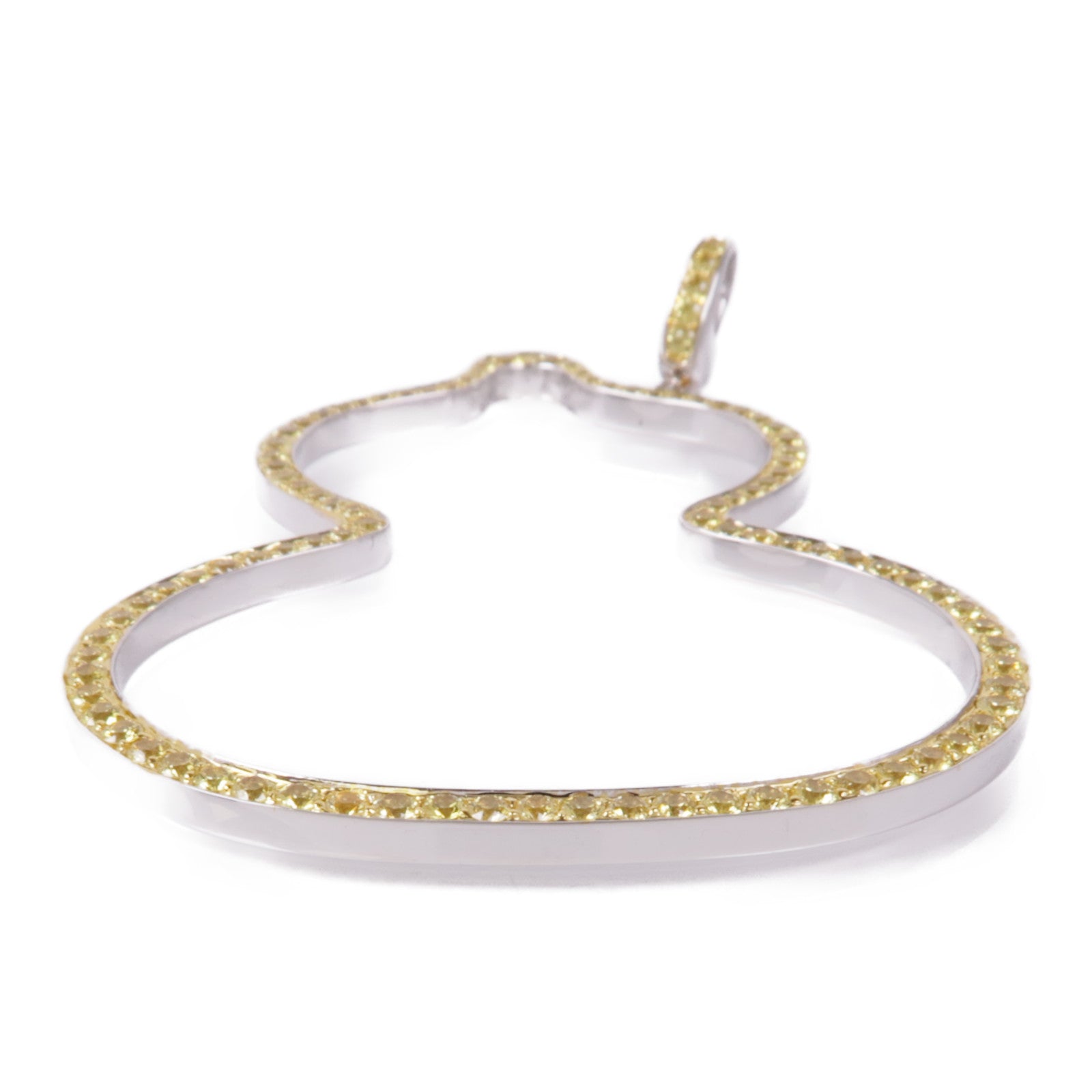 JEWELRY 18K白金Qeelin Pendant Top黃色藍寶石吊墜