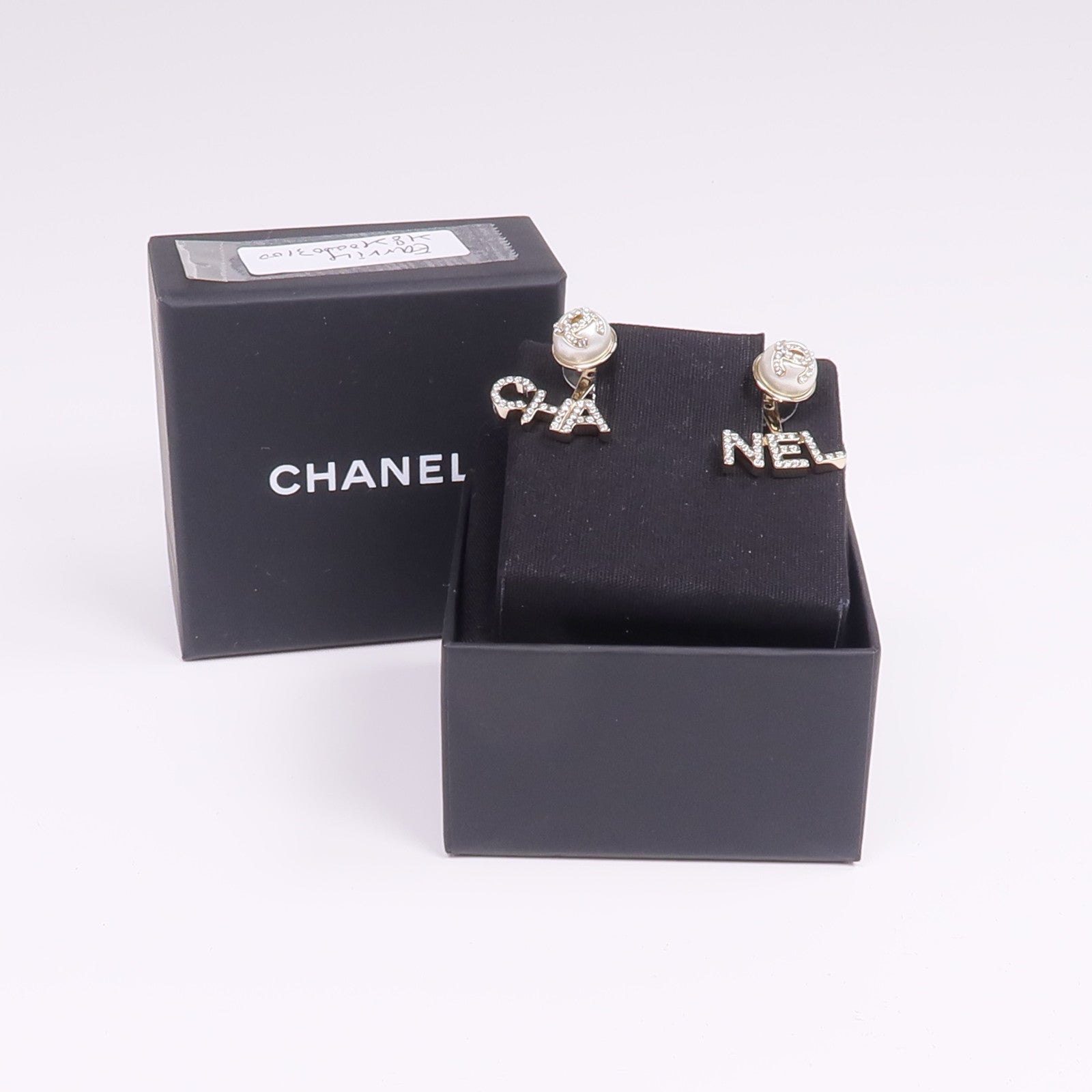 CHANEL 金屬/水晶Pierced Earring耳環