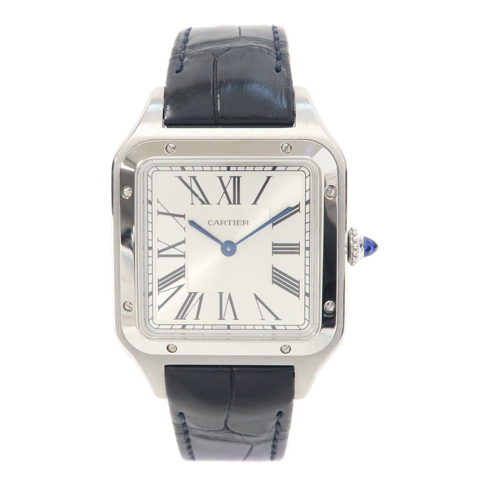 CARTIER Santos Dumont不鏽鋼手錶石英機芯銀色